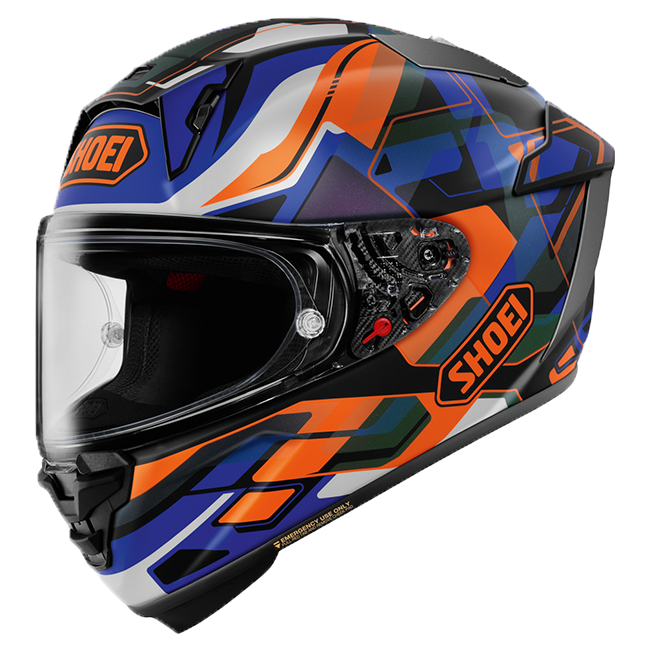 Casco Shoei X-SPR PRO Valion TC-8 Arancio / Blu 