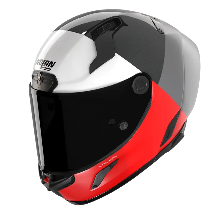 Nolan X-804 RS Casco Ultra Carbon Blocco Rosso/Bianco 369 