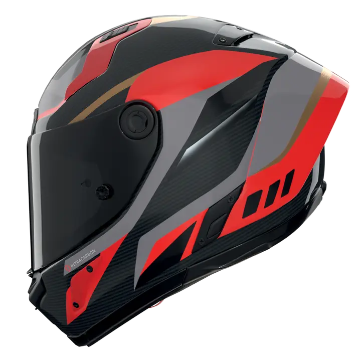 Nolan X-804 RS Casco Ultra Carbon Lesmo Rosso/Grigio/Oro 362 