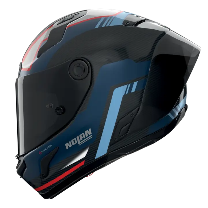 Nolan X-804 RS Casco Ultra Carbon Piega Blu Scuro/Blu/Rosso 366 