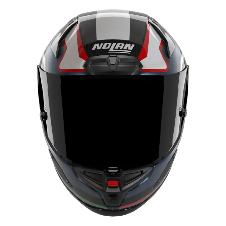 Nolan X-804 RS Casco Ultra Carbon Piega Blu Scuro/Blu/Rosso 366 