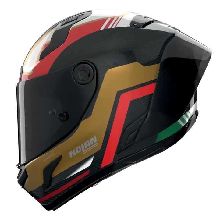 Nolan X-804 RS Casco Ultra Carbon Piega Oro/Rosso/Verde 367 