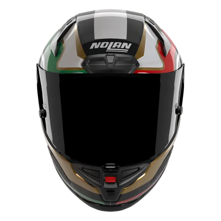 Nolan X-804 RS Casco Ultra Carbon Piega Oro/Rosso/Verde 367 