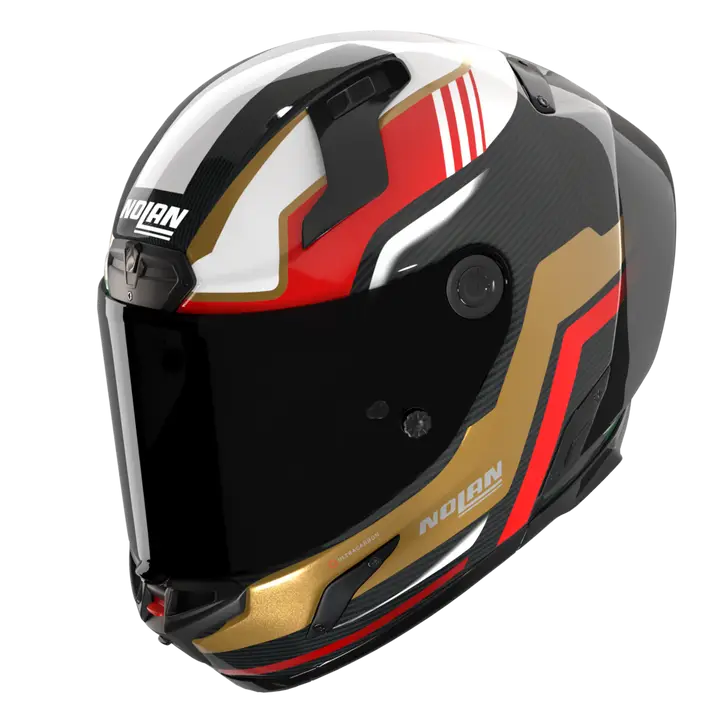 Nolan X-804 RS Casco Ultra Carbon Piega Oro/Rosso/Verde 367 