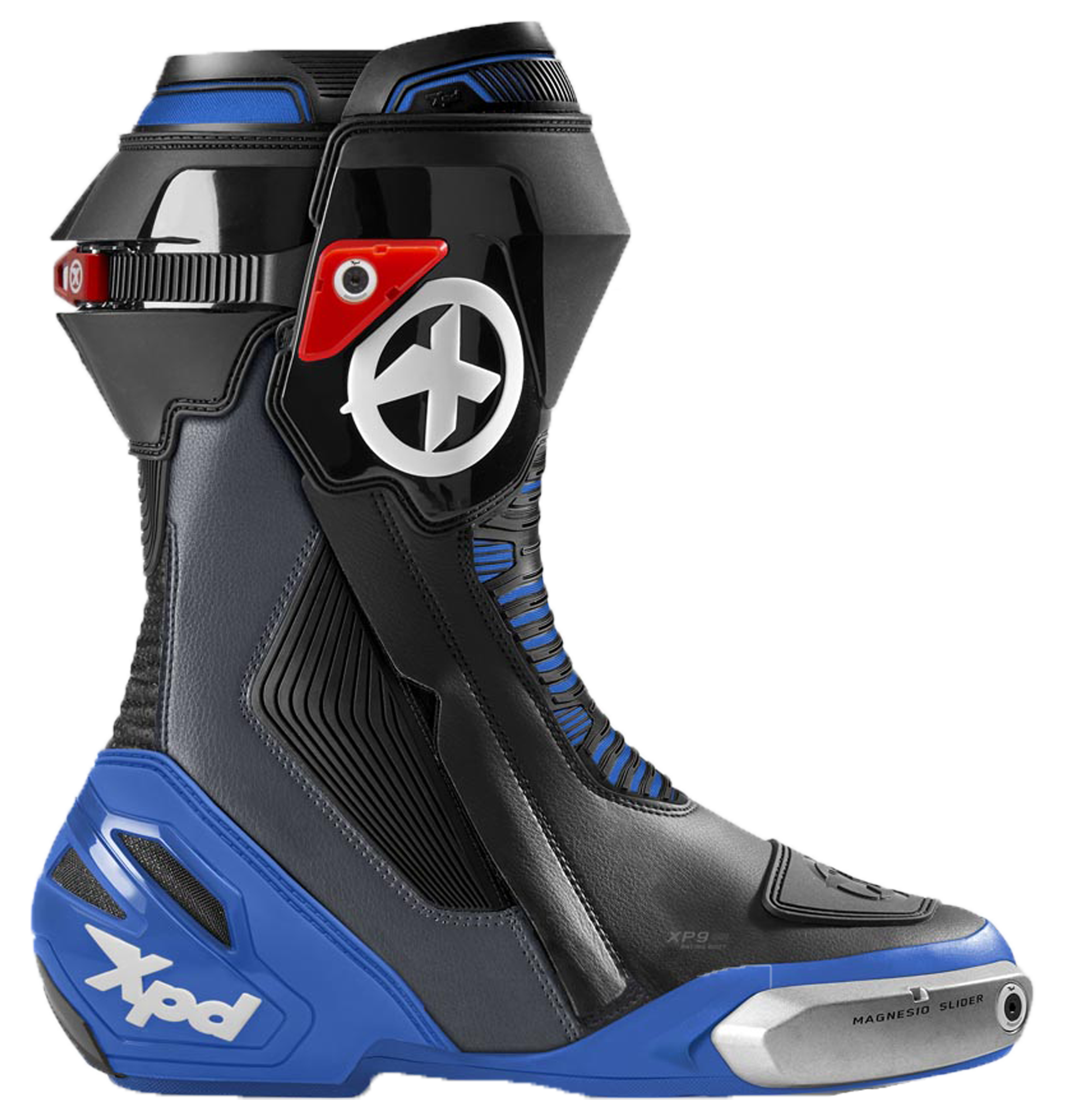 Stivali da moto XPD XP9-S Racing e Strada | Uomo | Nero/Blu 