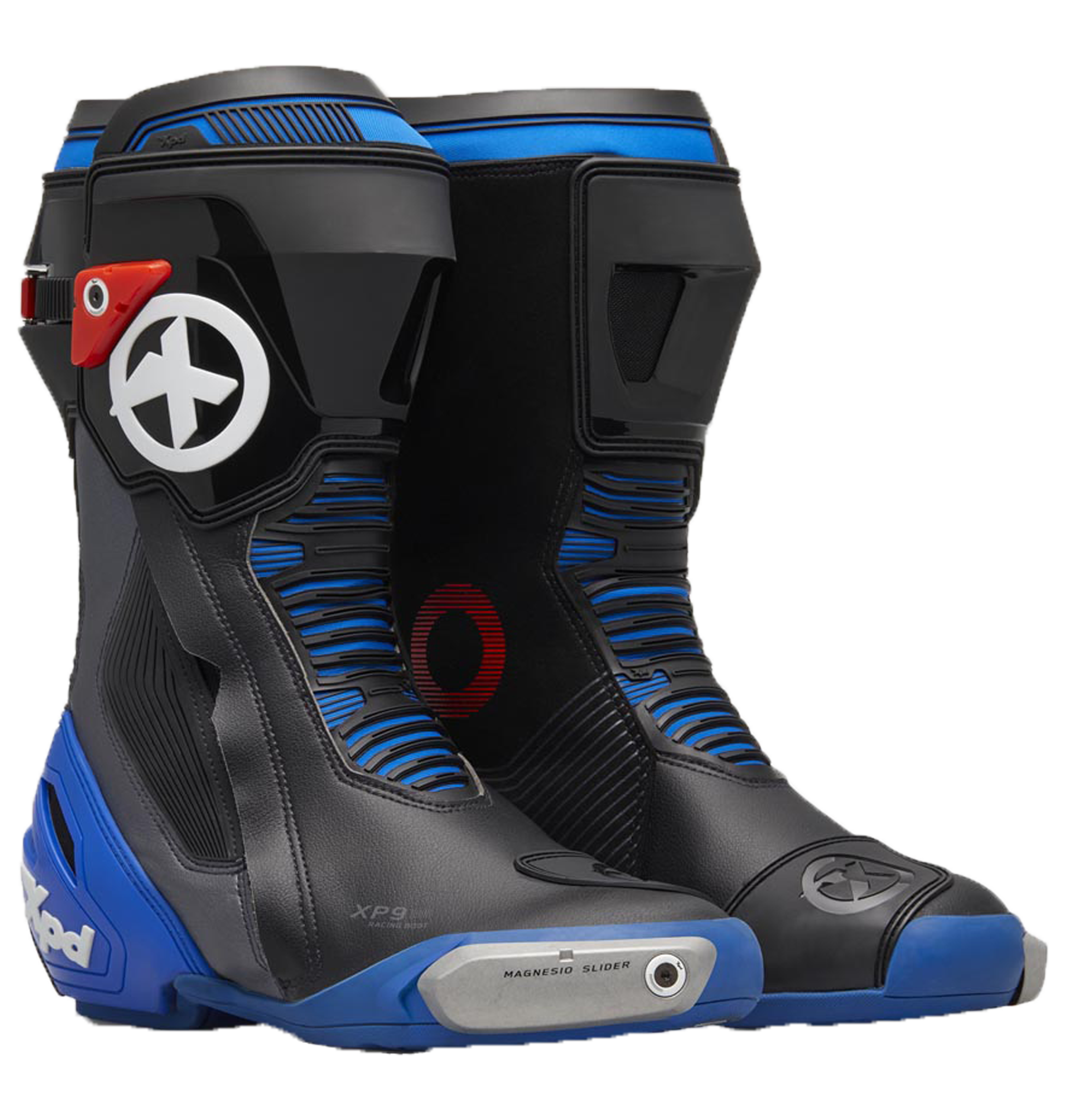 Stivali da moto XPD XP9-S Racing e Strada | Uomo | Nero/Blu 