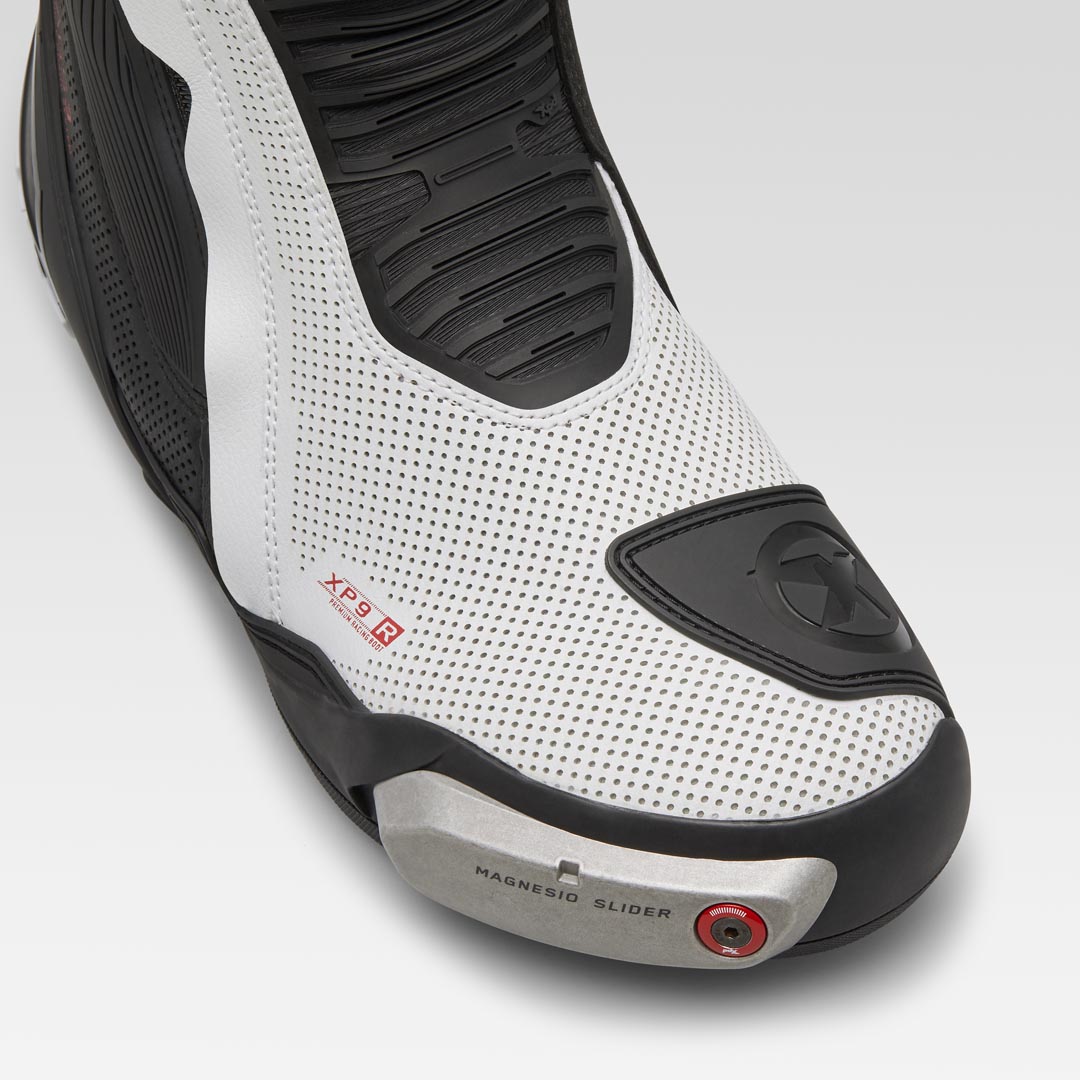 XPD XP9-R AIR stivali da moto perforati per racing e strada | Uomo | Bianco/Nero 