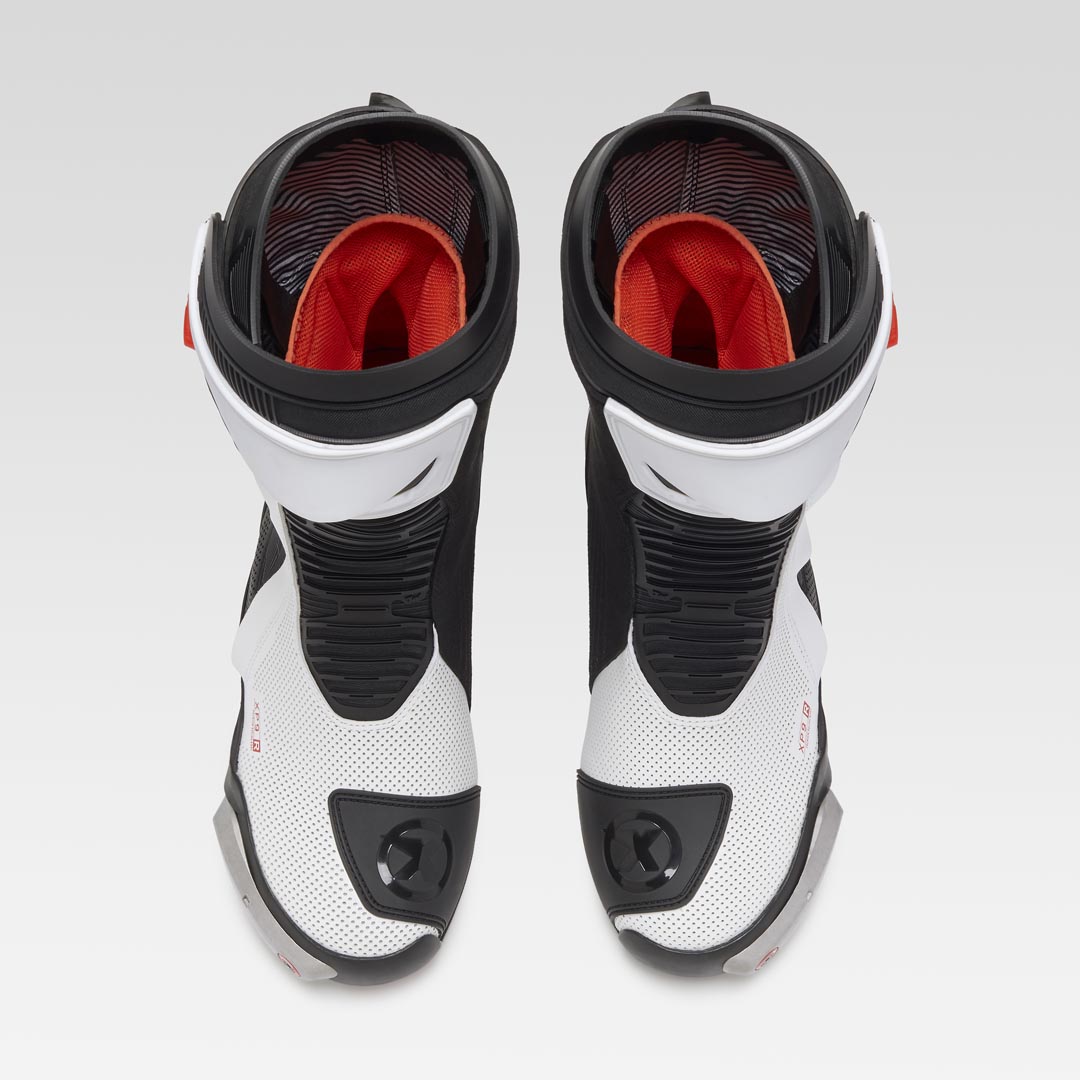 XPD XP9-R AIR stivali da moto perforati per racing e strada | Uomo | Bianco/Nero 