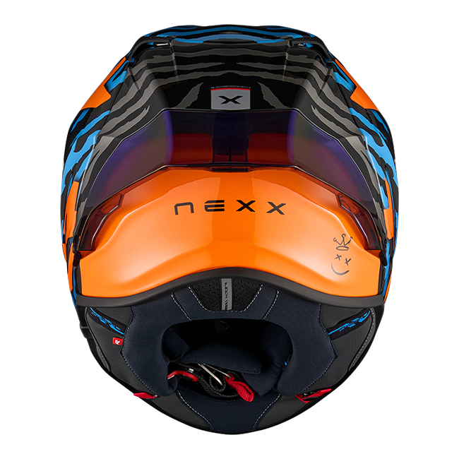 Nexx X.R3R casco Ziger Carbon Orange Blu 01XR323513169 
