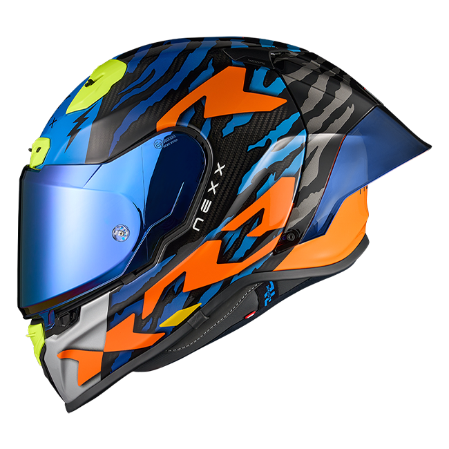 Casco Nexx X.R3R Ziger Carbon Arancione Blu 01XR323513169 