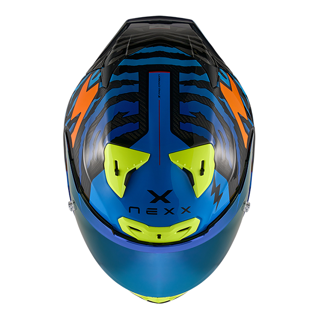 Nexx X.R3R casco Ziger Carbon Orange Blu 01XR323513169 