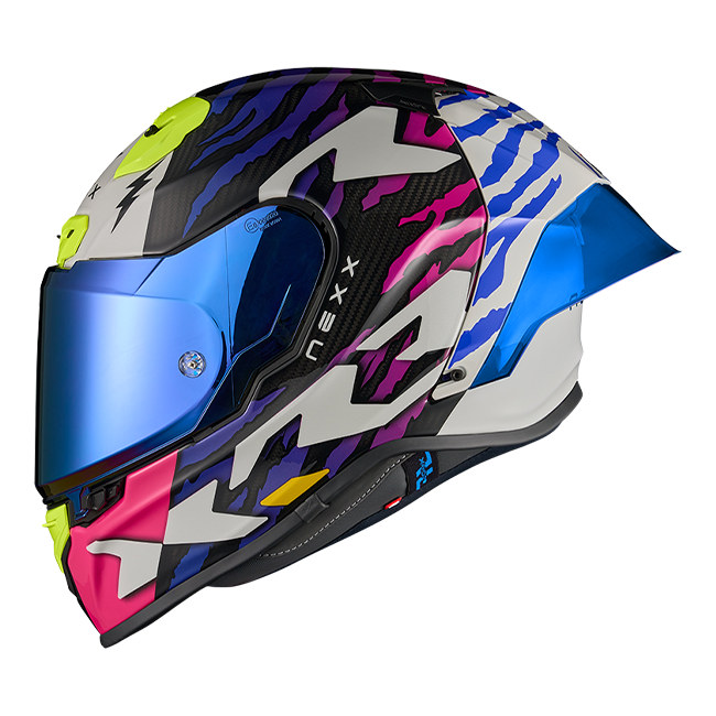 Casco Nexx X.R3R Ziger Carbon Viola Blu 01XR323513377 