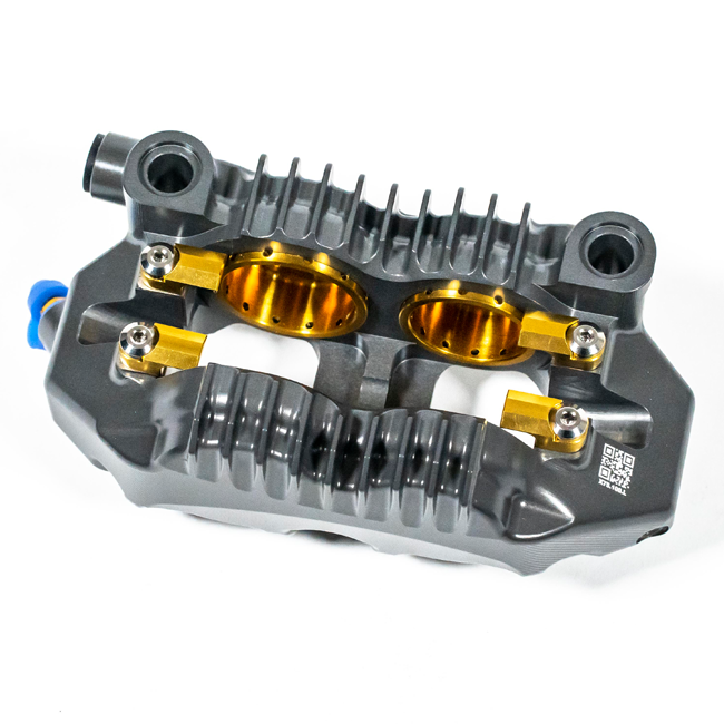 Taslos X75 SBK Racing Monoblock P4 32/36 108 mm per le pinze freno anteriore a sinistra | X75.108.hd.l