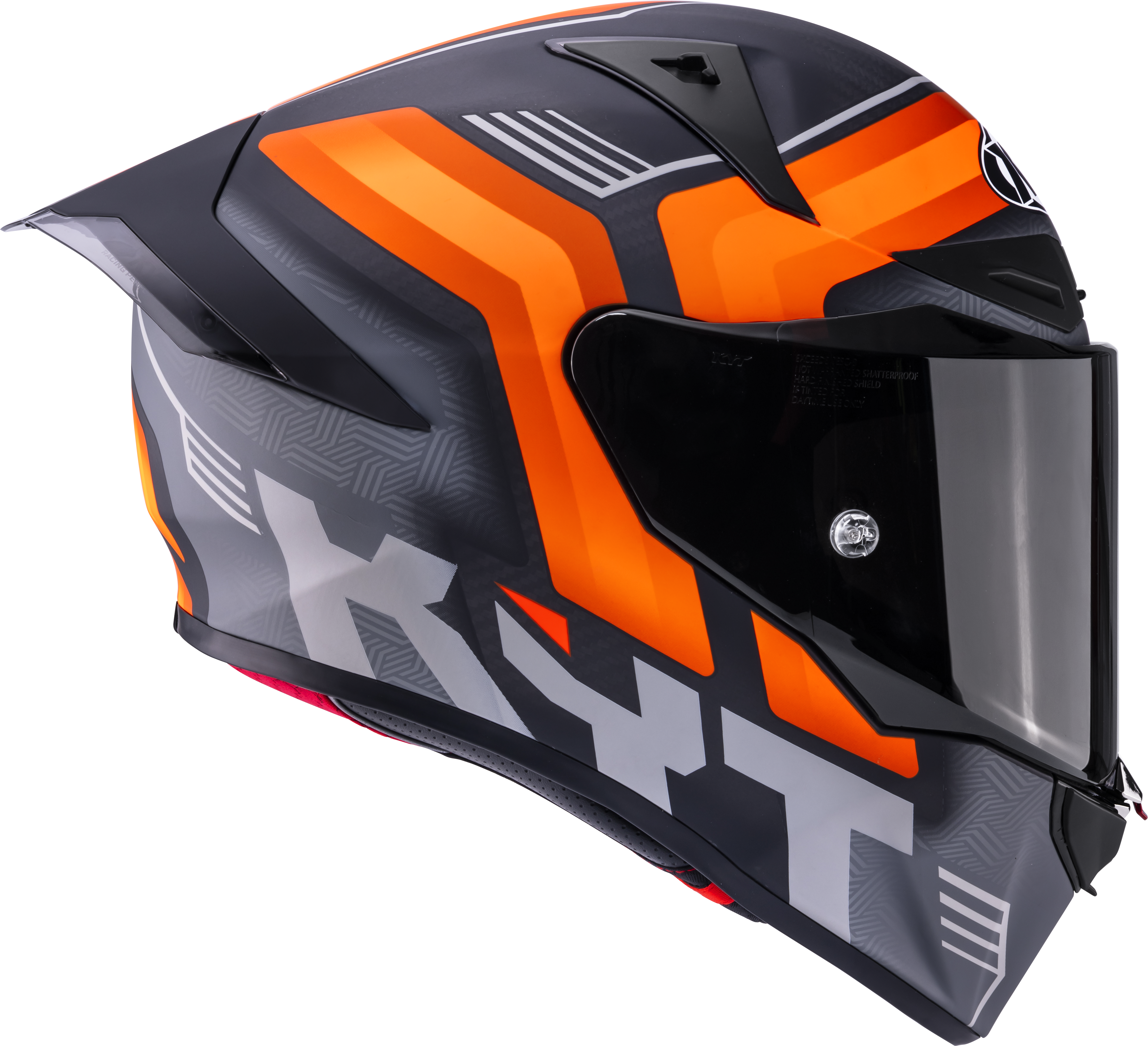 KYT R1R Casco da Corsa Carbonio Accelerator Matt Arancione Y6R10001 