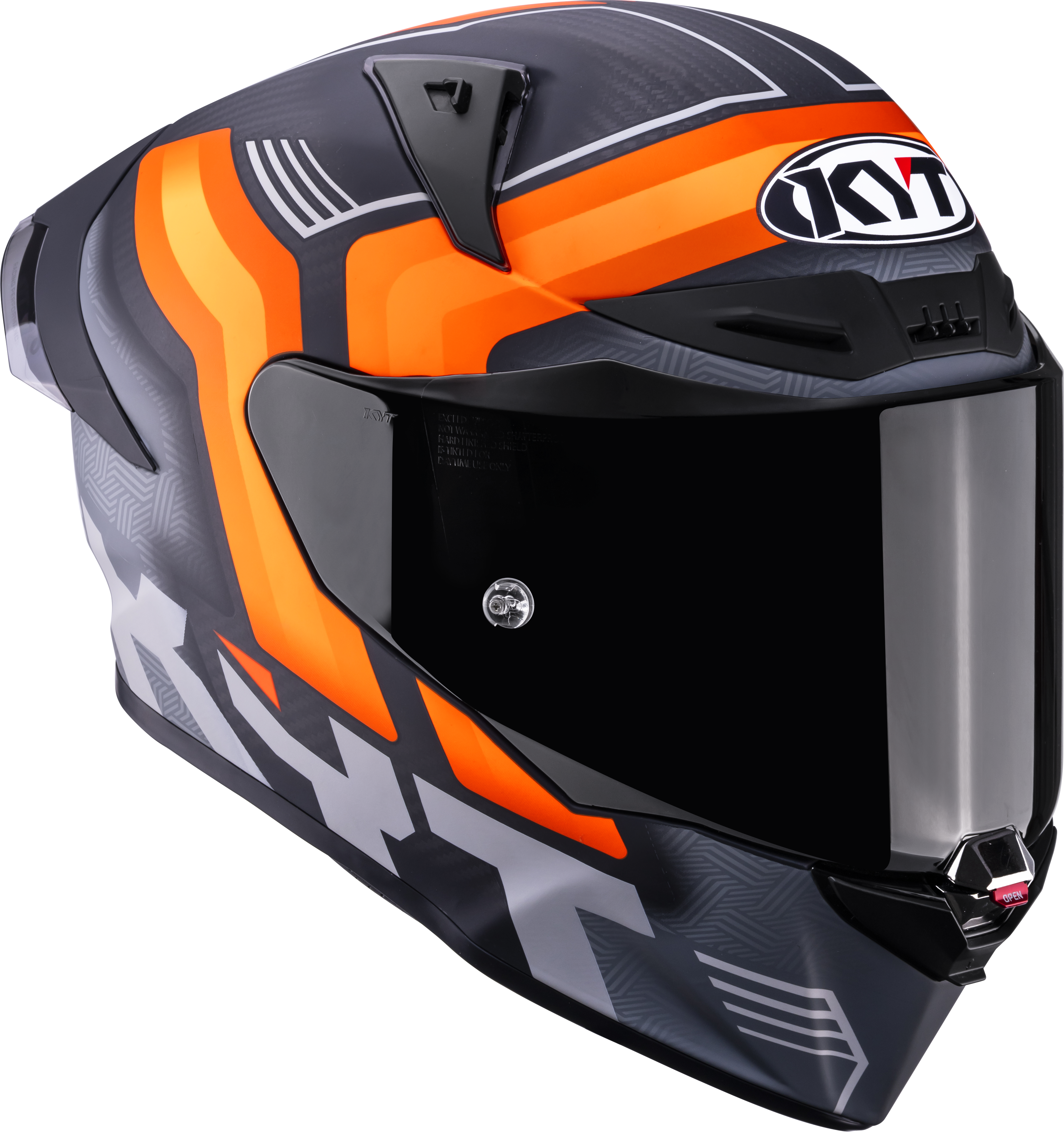 KYT R1R Casco da Corsa Carbonio Accelerator Matt Arancione Y6R10001 