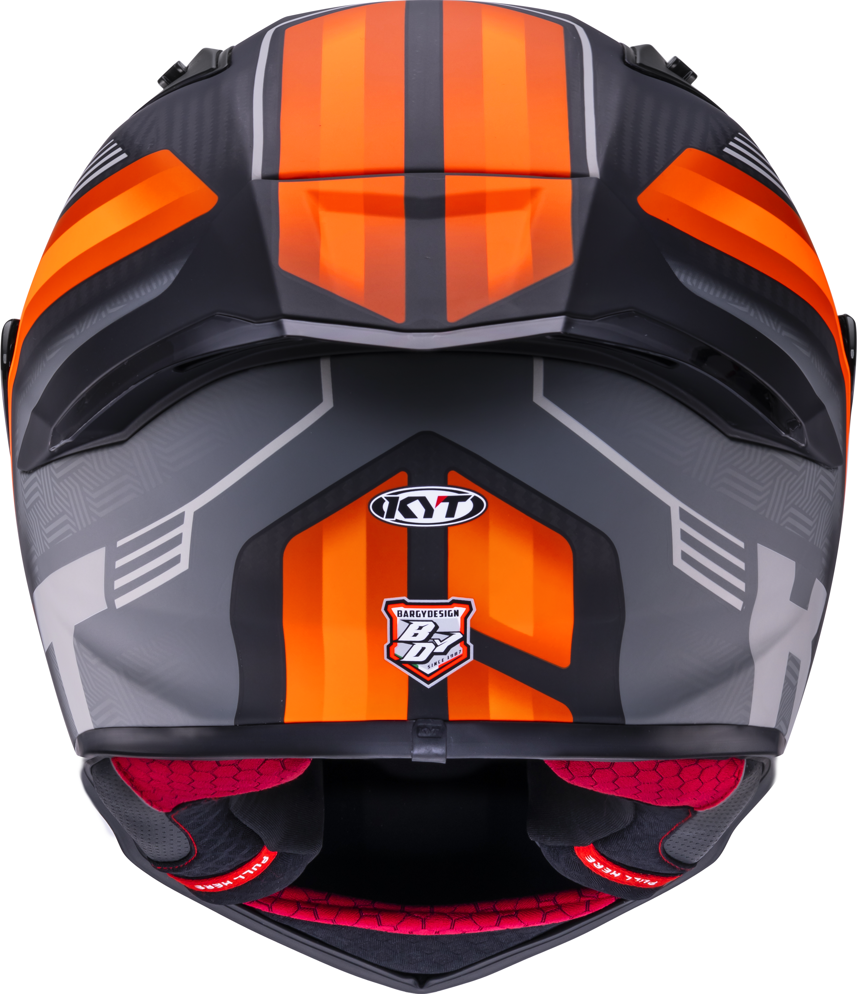 KYT R1R Casco da Corsa Carbonio Accelerator Matt Arancione Y6R10001 