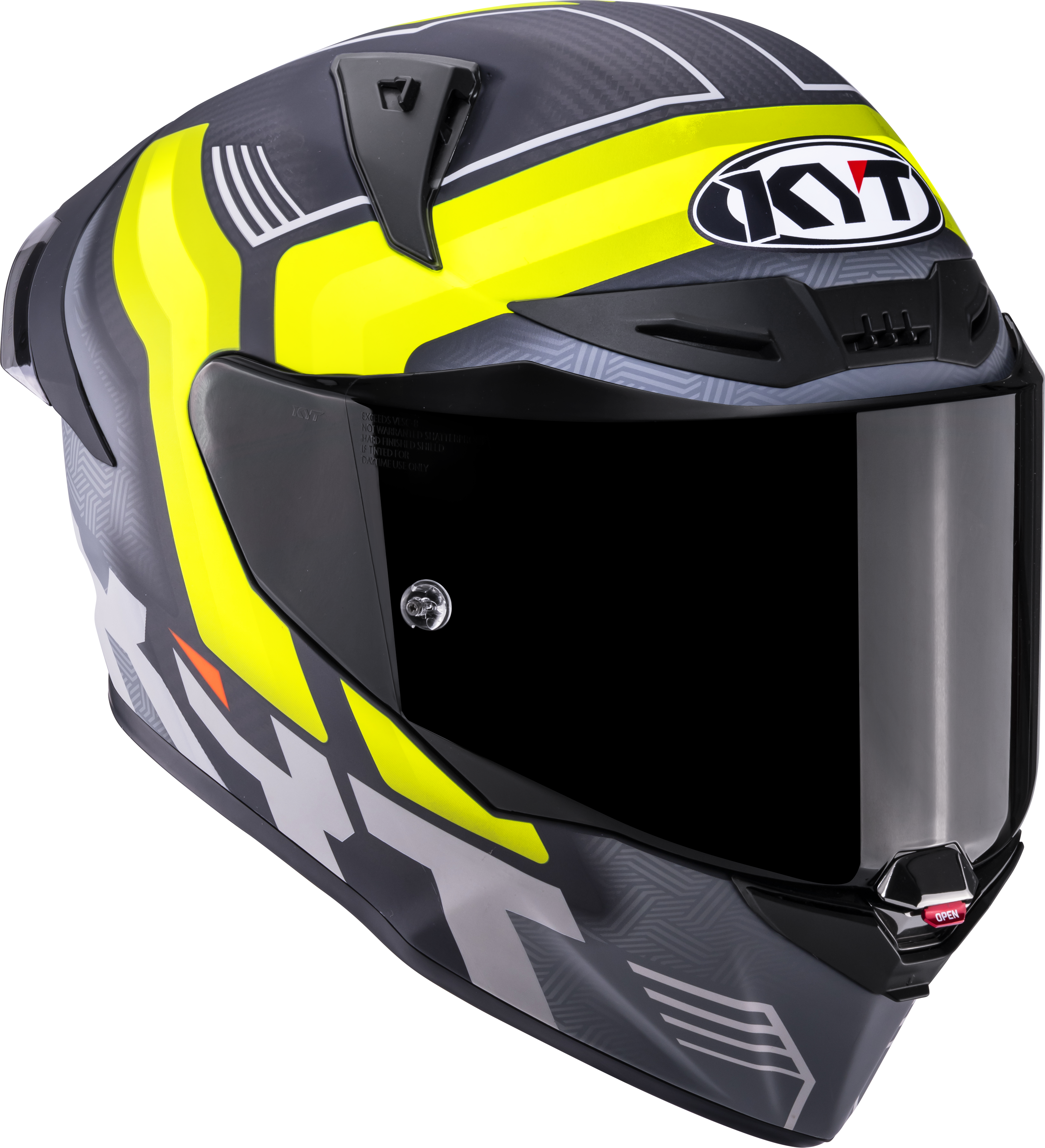KYT R1R Casco Racing Carbon Accelerator Giallo Y6R10010 