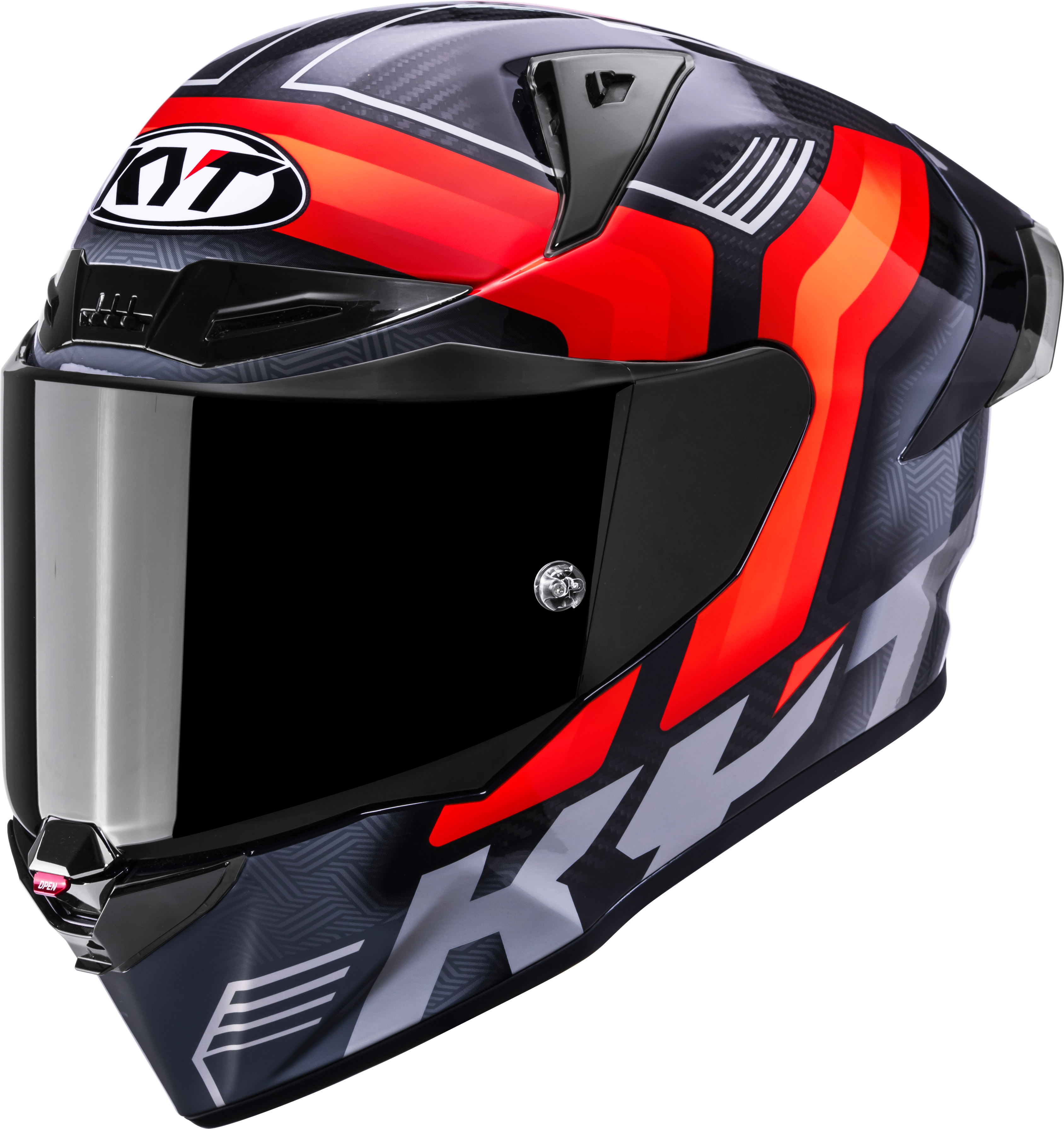 KYT R1R Casco Racing Carbon Accelerator Rosso Y6R10003 