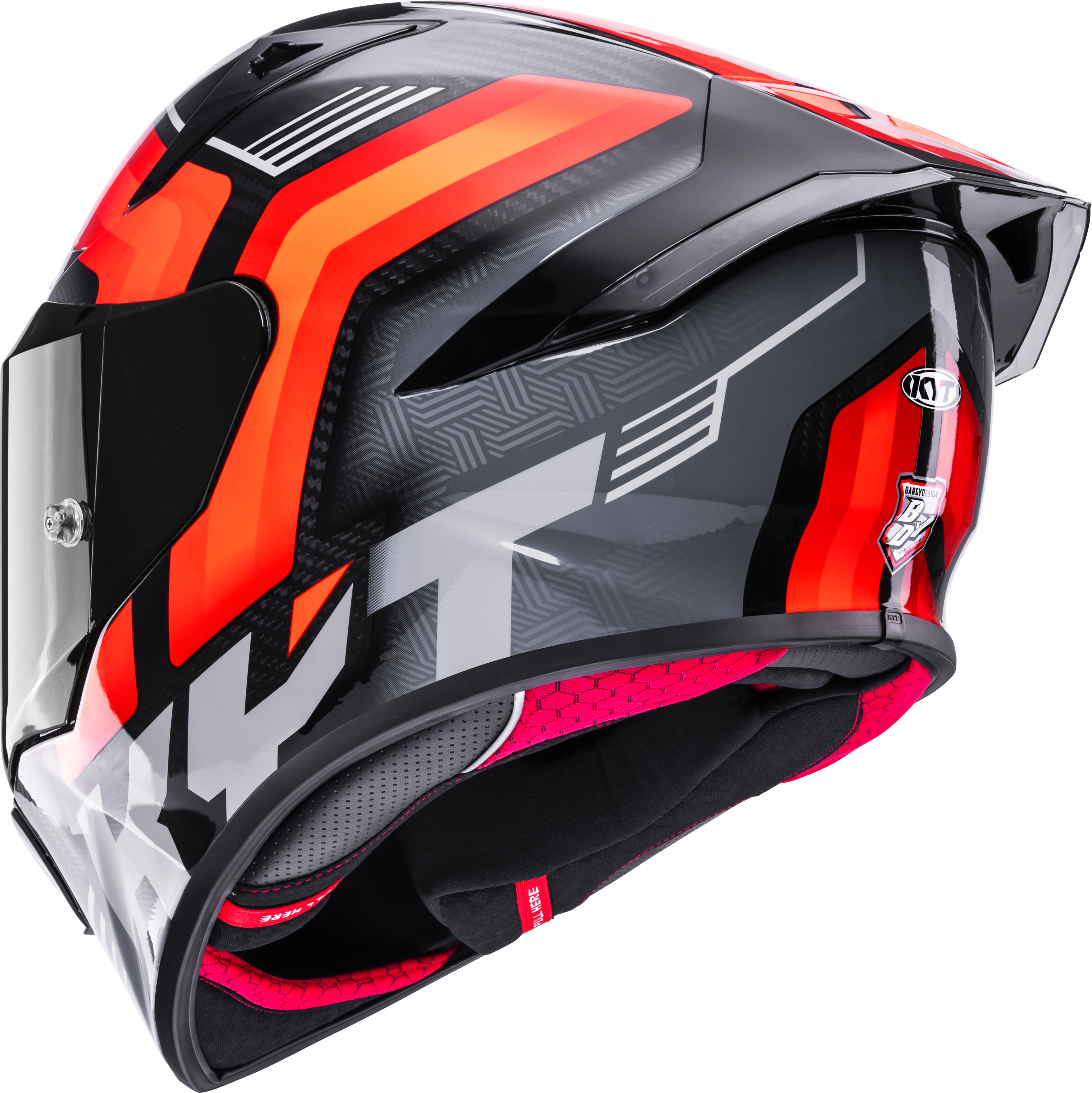KYT R1R Casco Racing Carbon Accelerator Rosso Y6R10003 