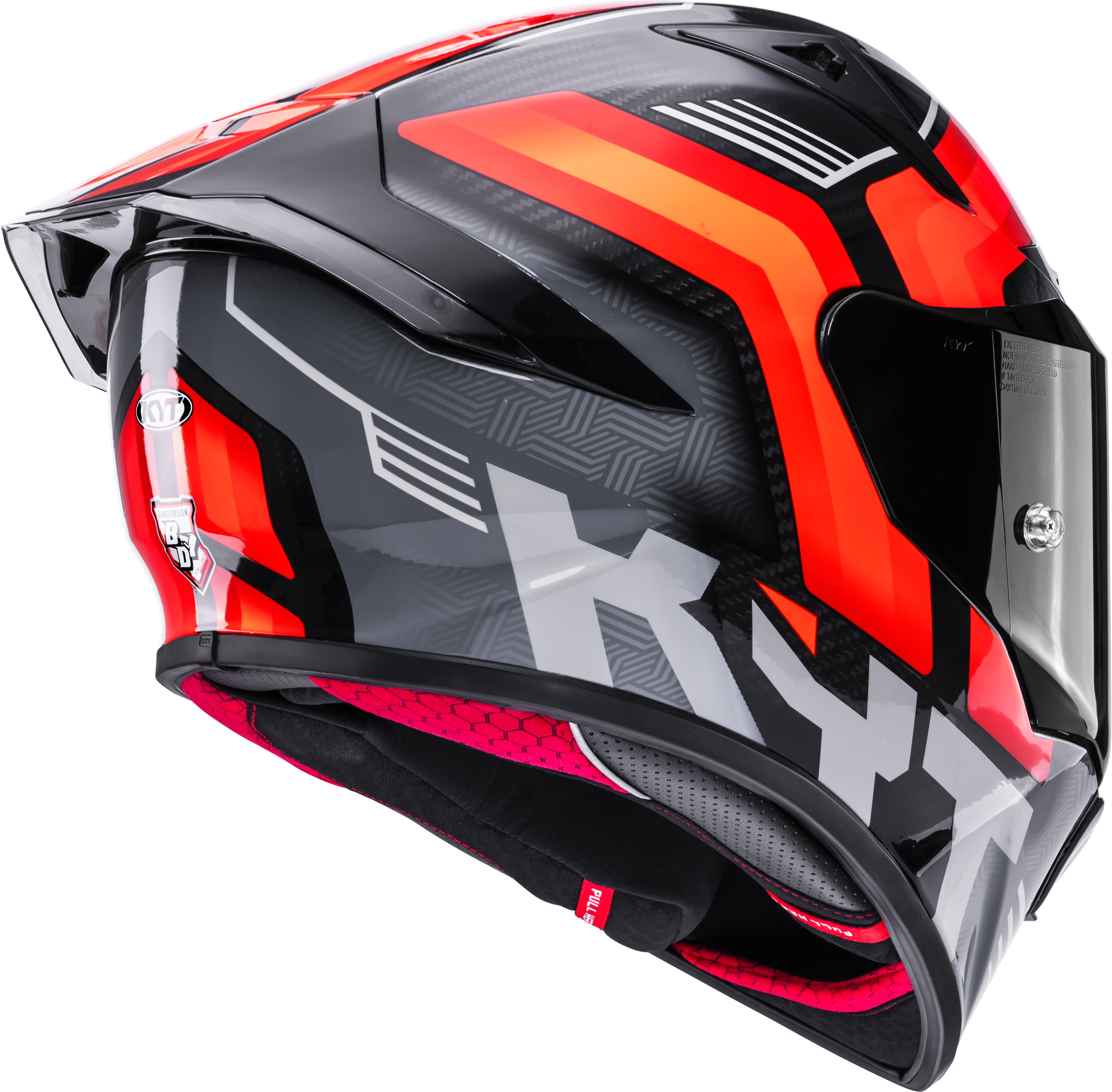 KYT R1R Casco Racing Carbon Accelerator Rosso Y6R10003 