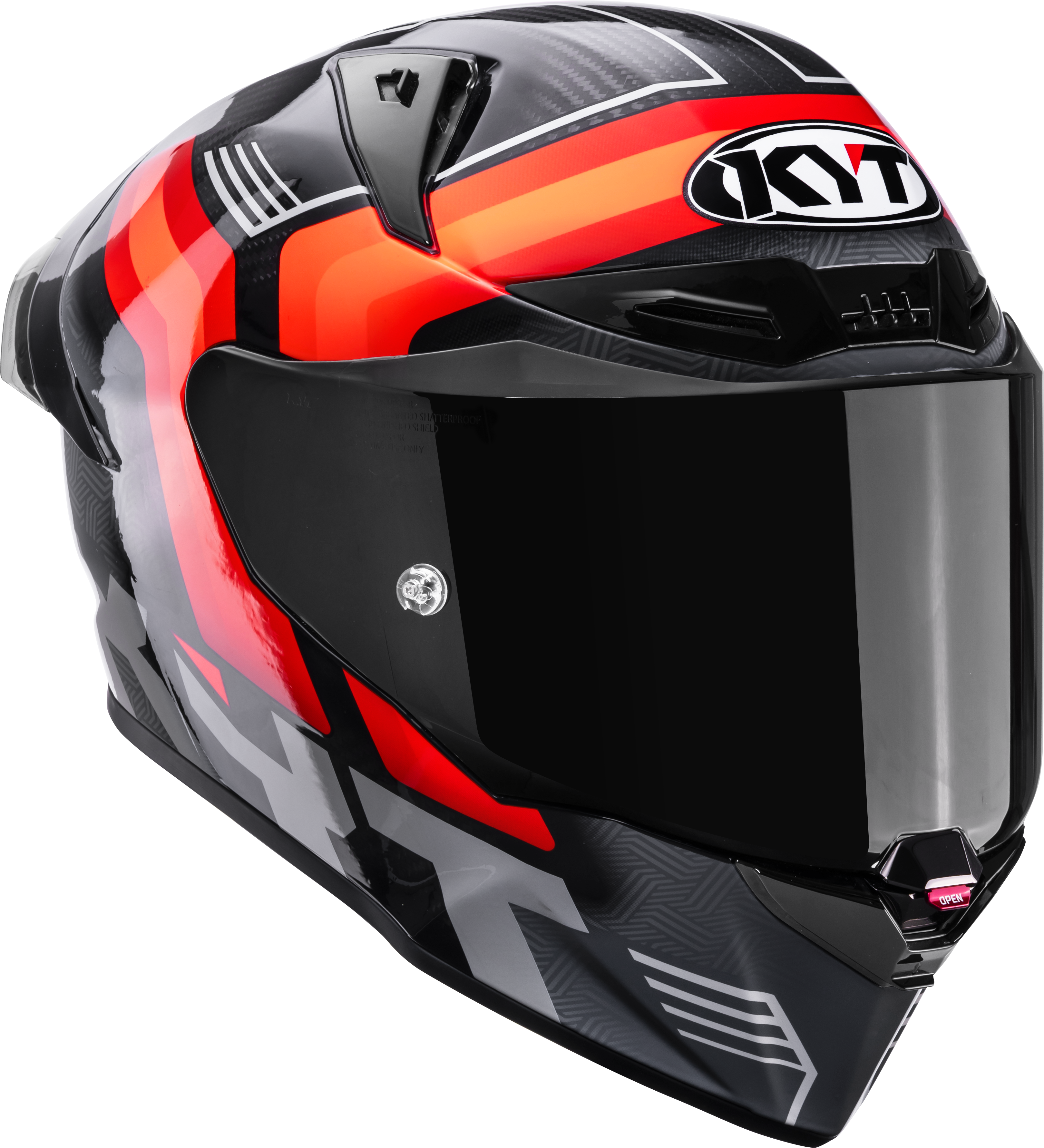 KYT R1R Casco Racing Carbon Accelerator Rosso Y6R10003 