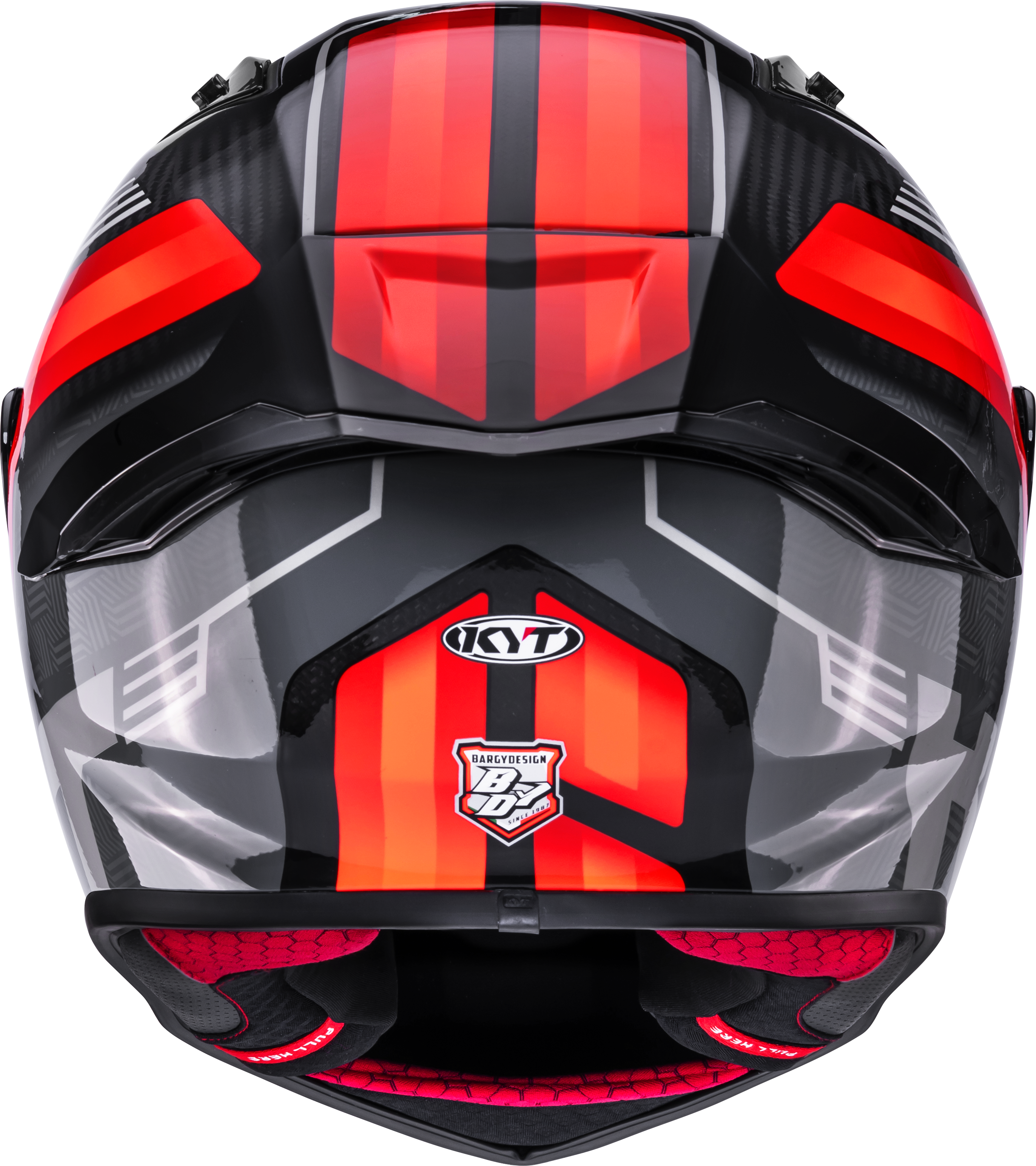 KYT R1R Casco Racing Carbon Accelerator Rosso Y6R10003 