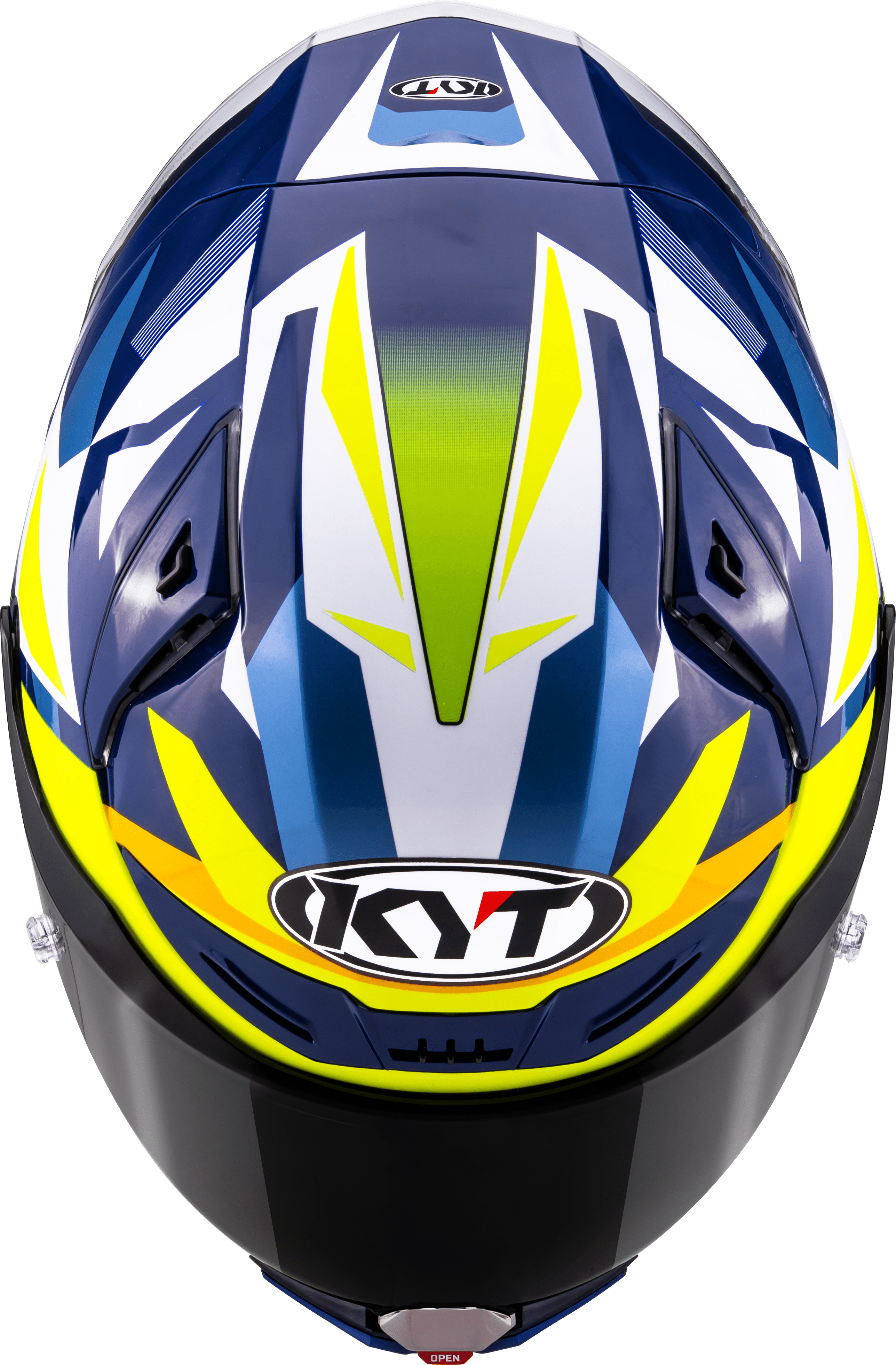 KYT R1R Casco Racing Carbonio Diamante Blu / Giallo Y6R10005 