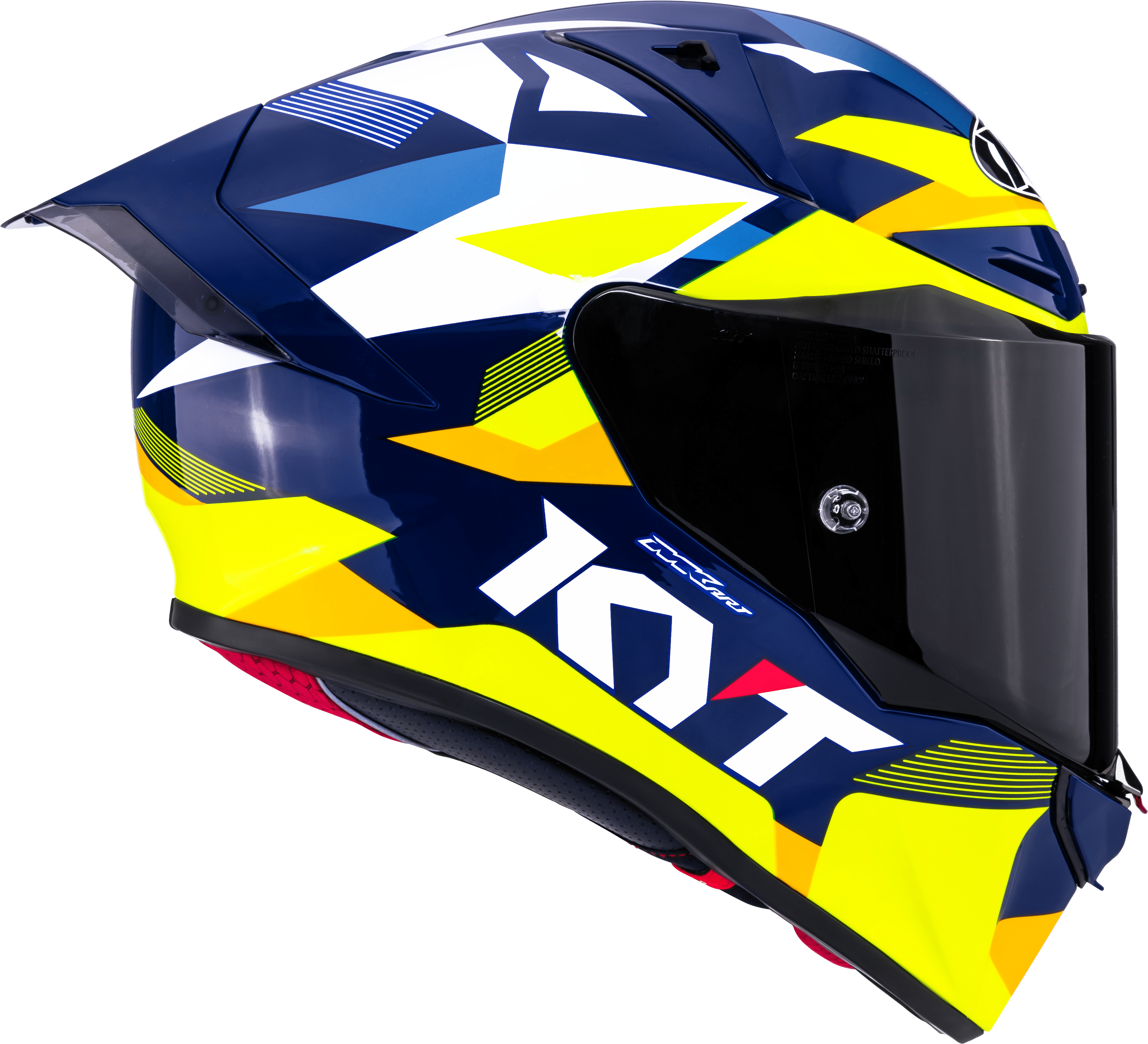 KYT R1R Casco Racing Carbonio Diamante Blu / Giallo Y6R10005 