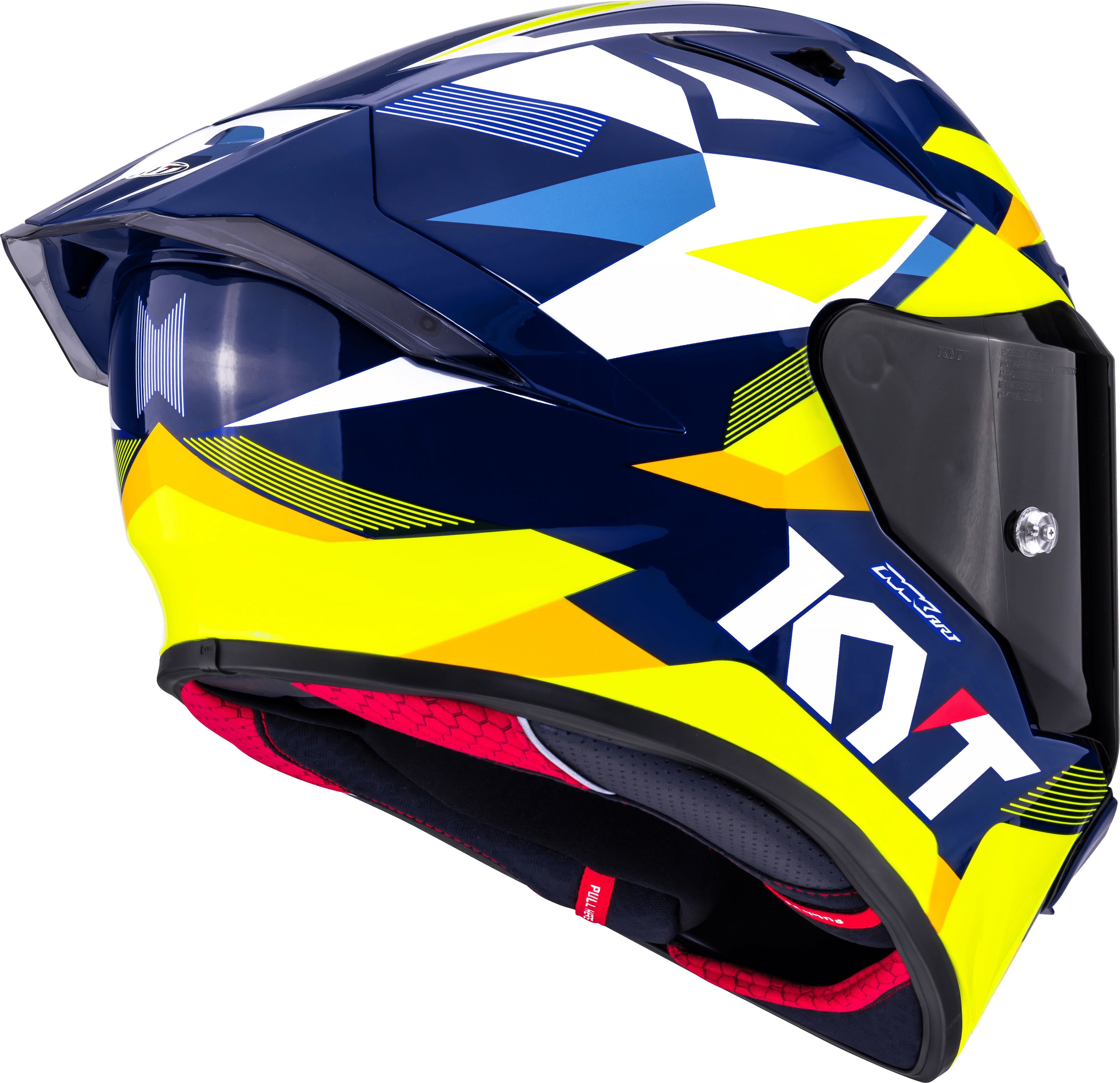 KYT R1R Casco Racing Carbonio Diamante Blu / Giallo Y6R10005 