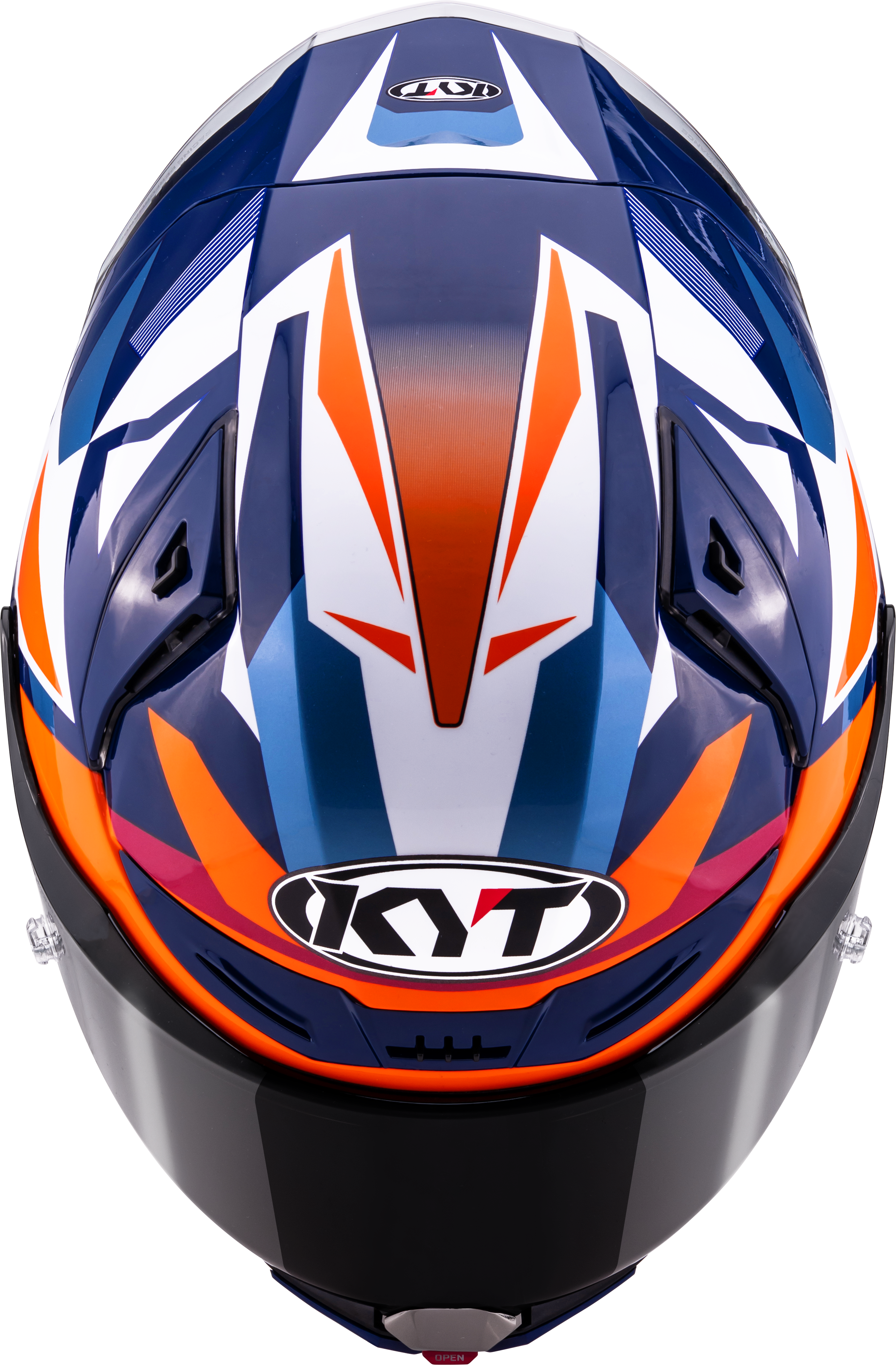 KYT R1R Casco Racing Carbonio Diamond Blu / Arancio Y6R10006 