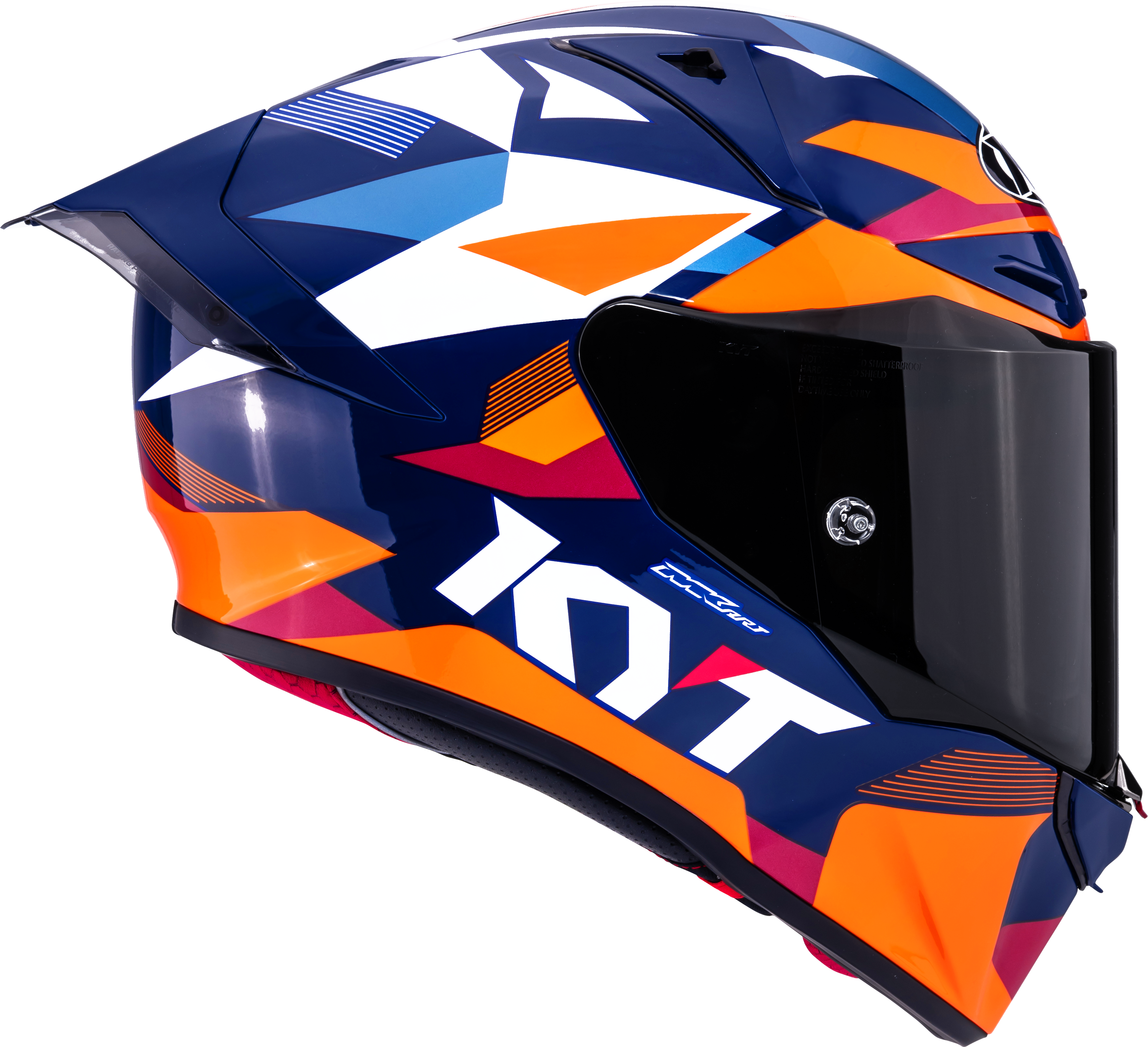 KYT R1R Casco Racing Carbonio Diamond Blu / Arancio Y6R10006 