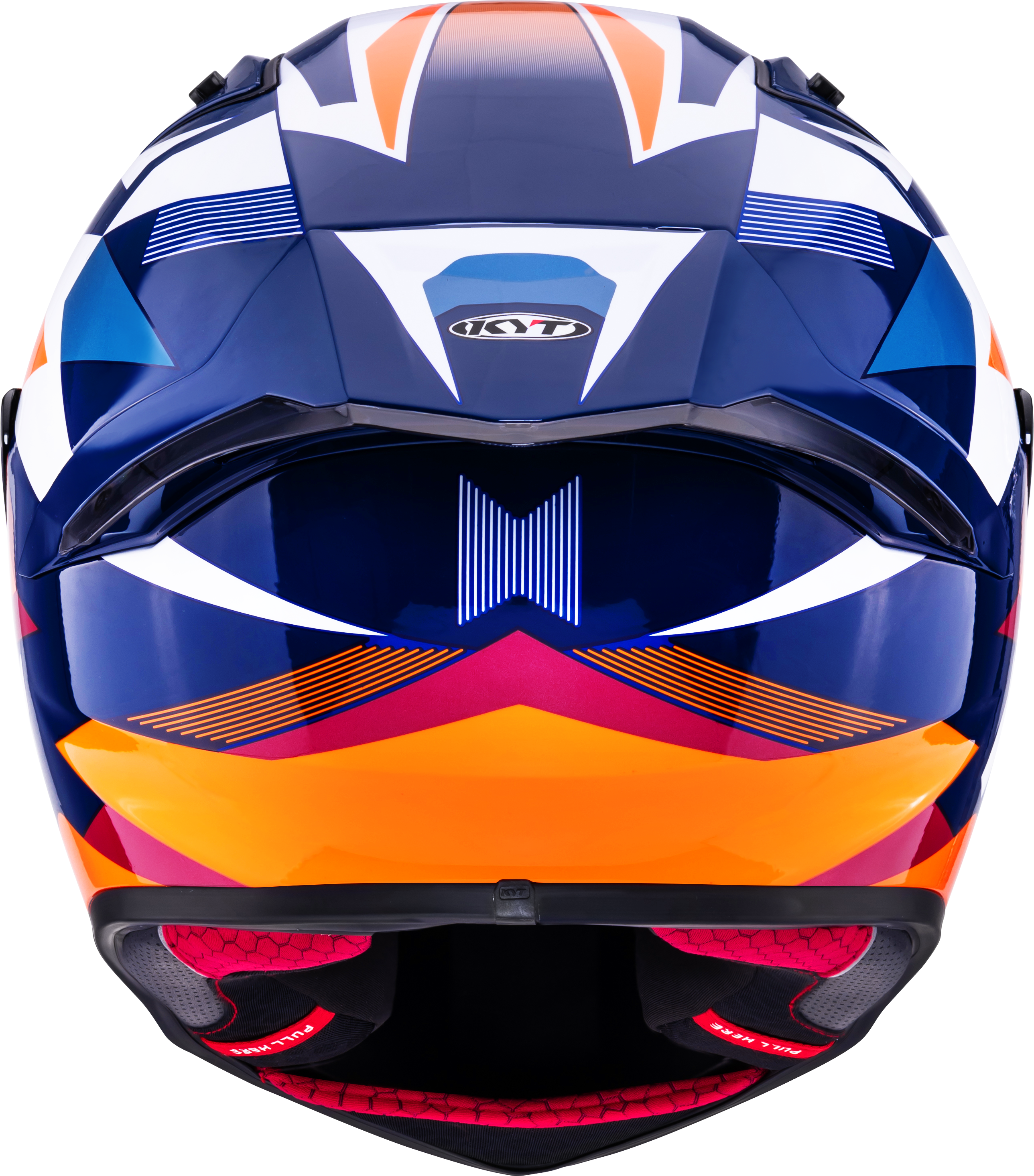 KYT R1R Casco Racing Carbonio Diamond Blu / Arancio Y6R10006 