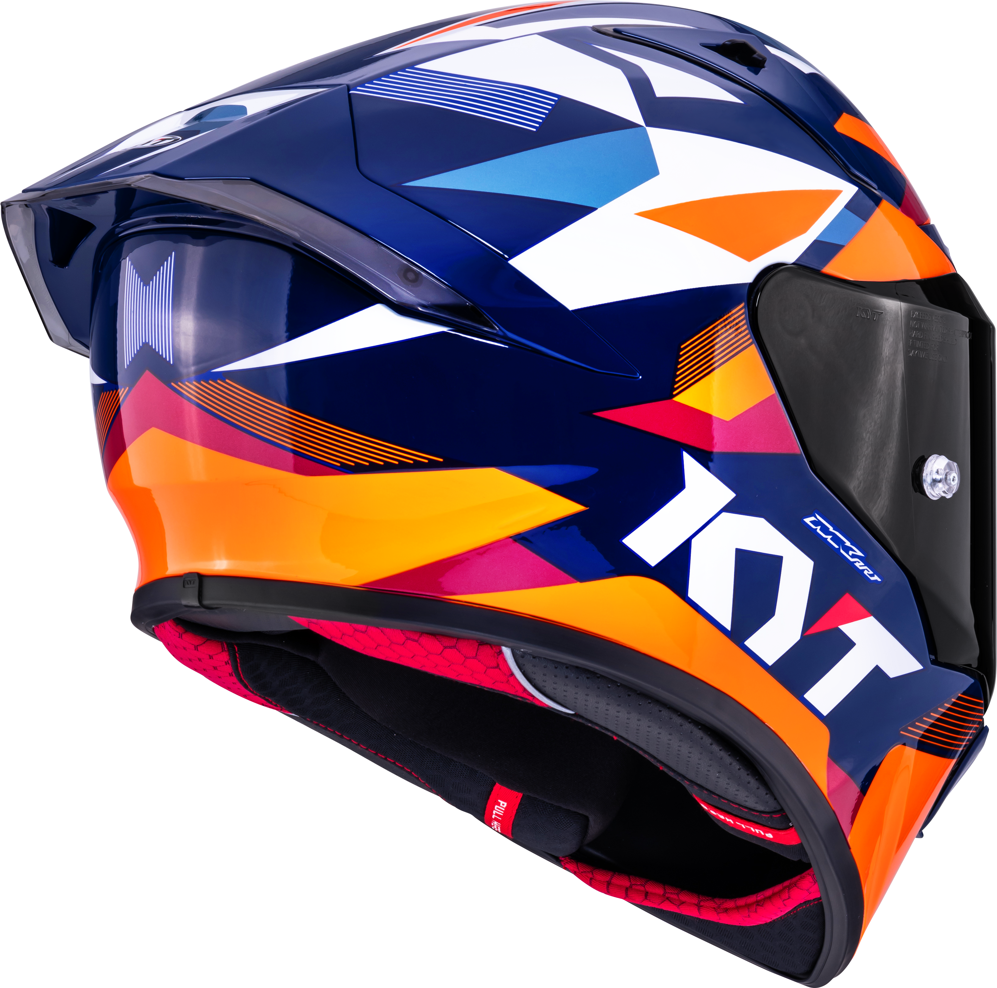 KYT R1R Casco Racing Carbonio Diamond Blu / Arancio Y6R10006 