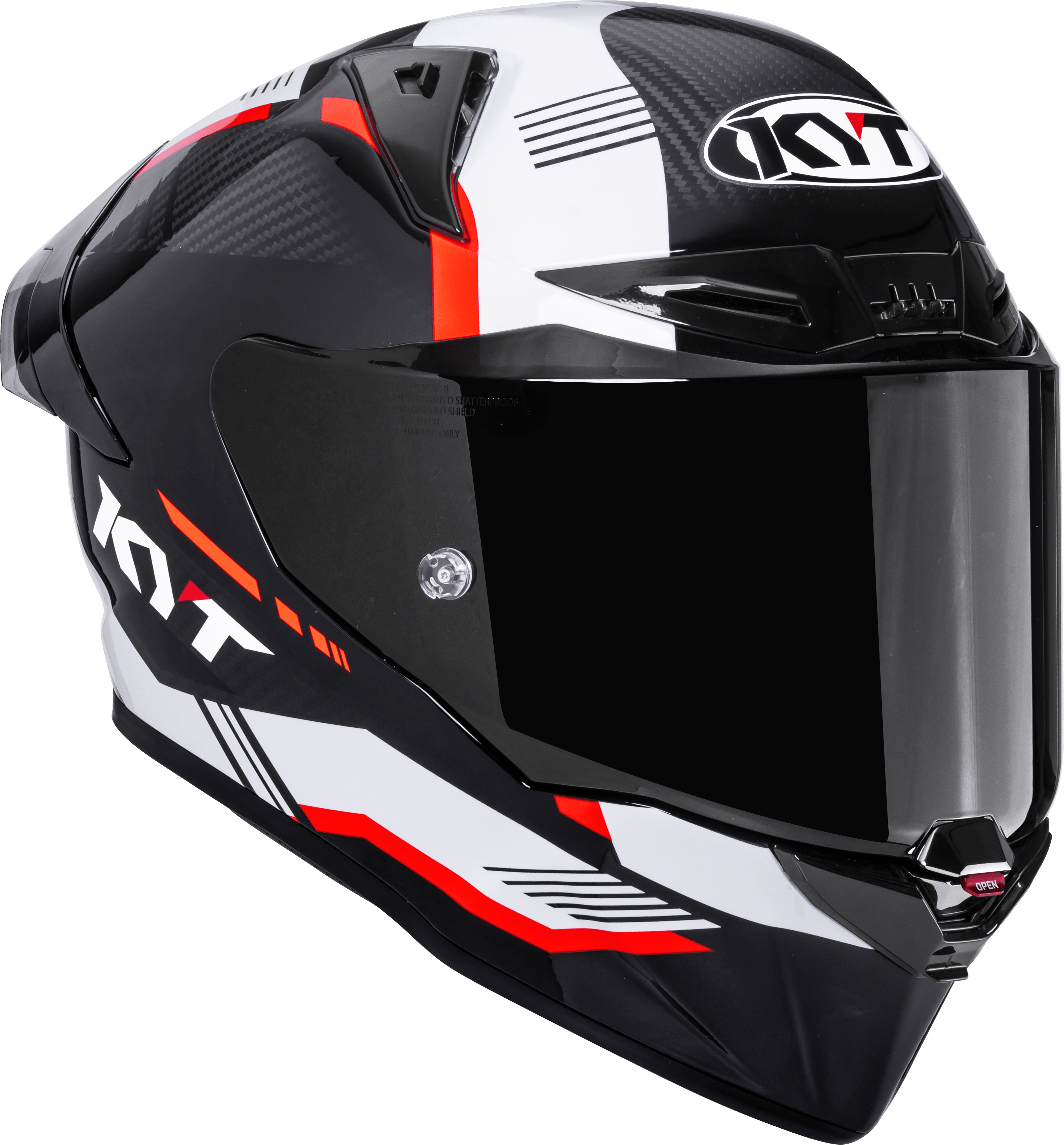 KYT R1R Casco Racing Carbon Zone Rosso Y6R10007 