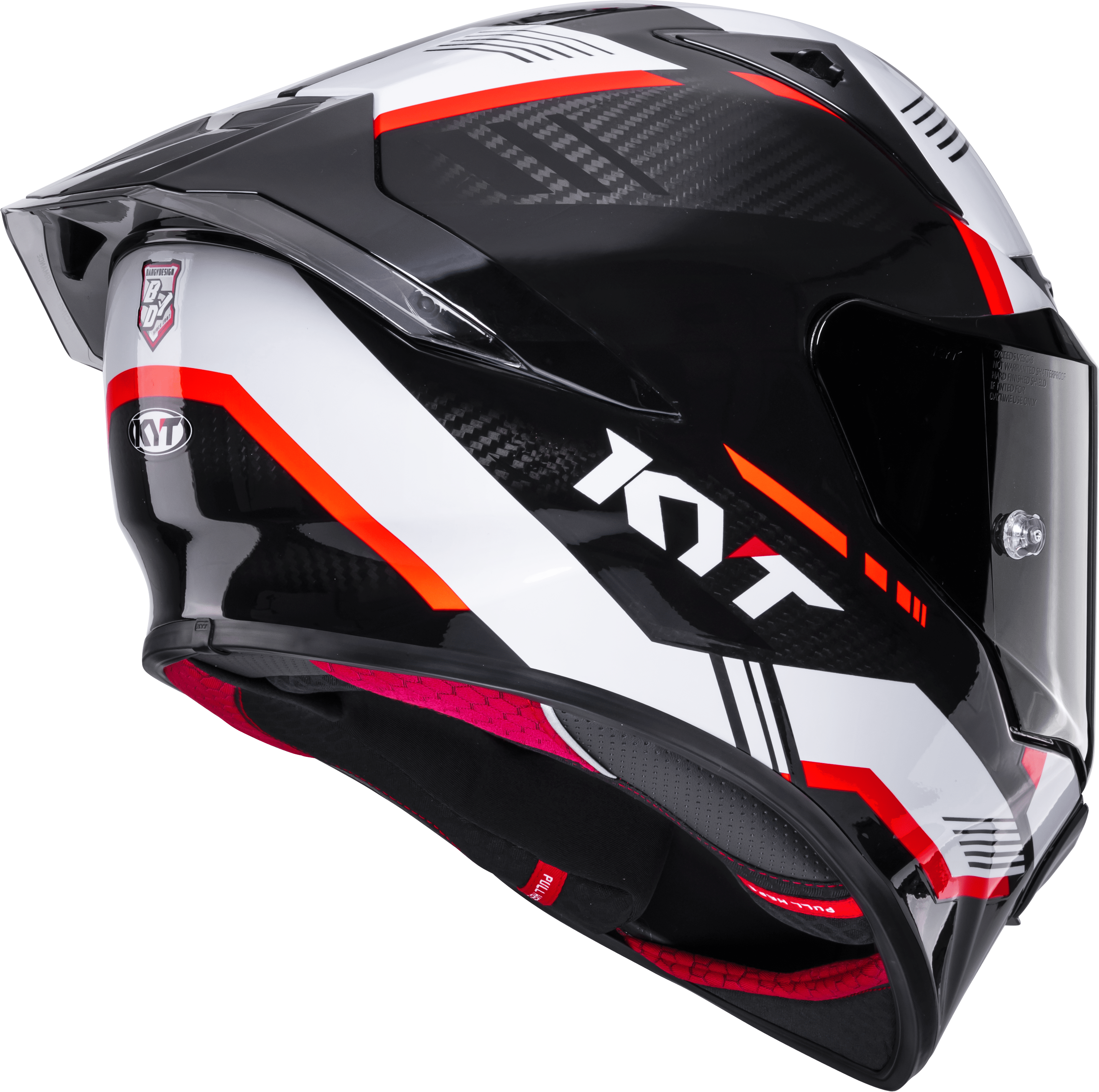 KYT R1R Casco Racing Carbon Zone Rosso Y6R10007 