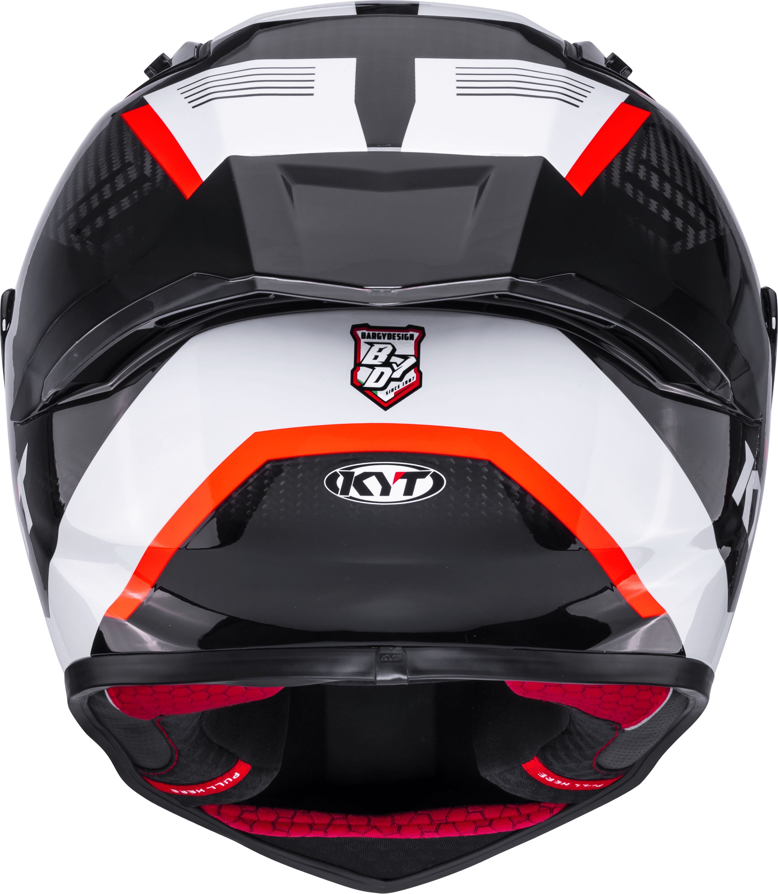 KYT R1R Casco Racing Carbon Zone Rosso Y6R10007 