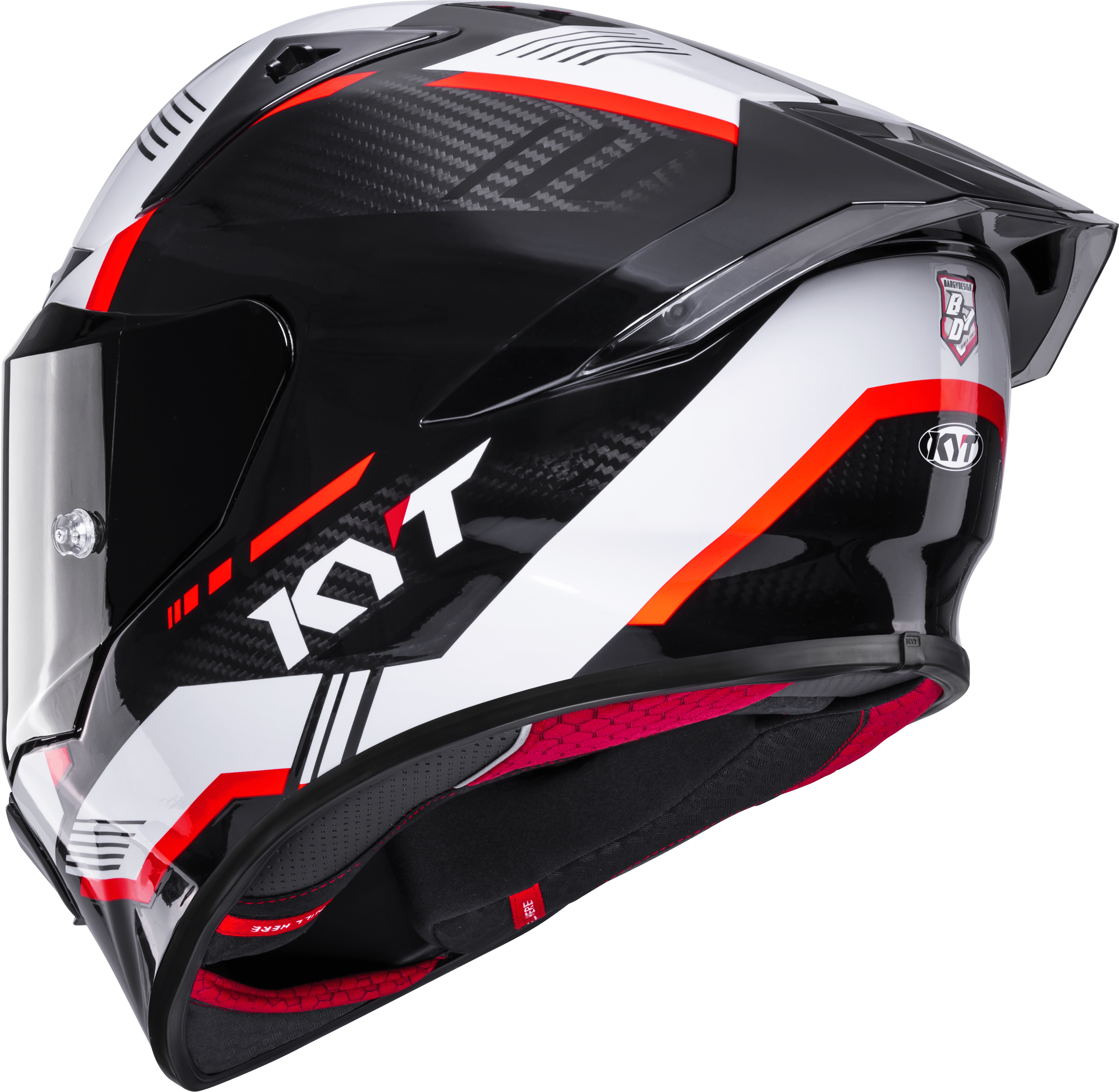 KYT R1R Casco Racing Carbon Zone Rosso Y6R10007 