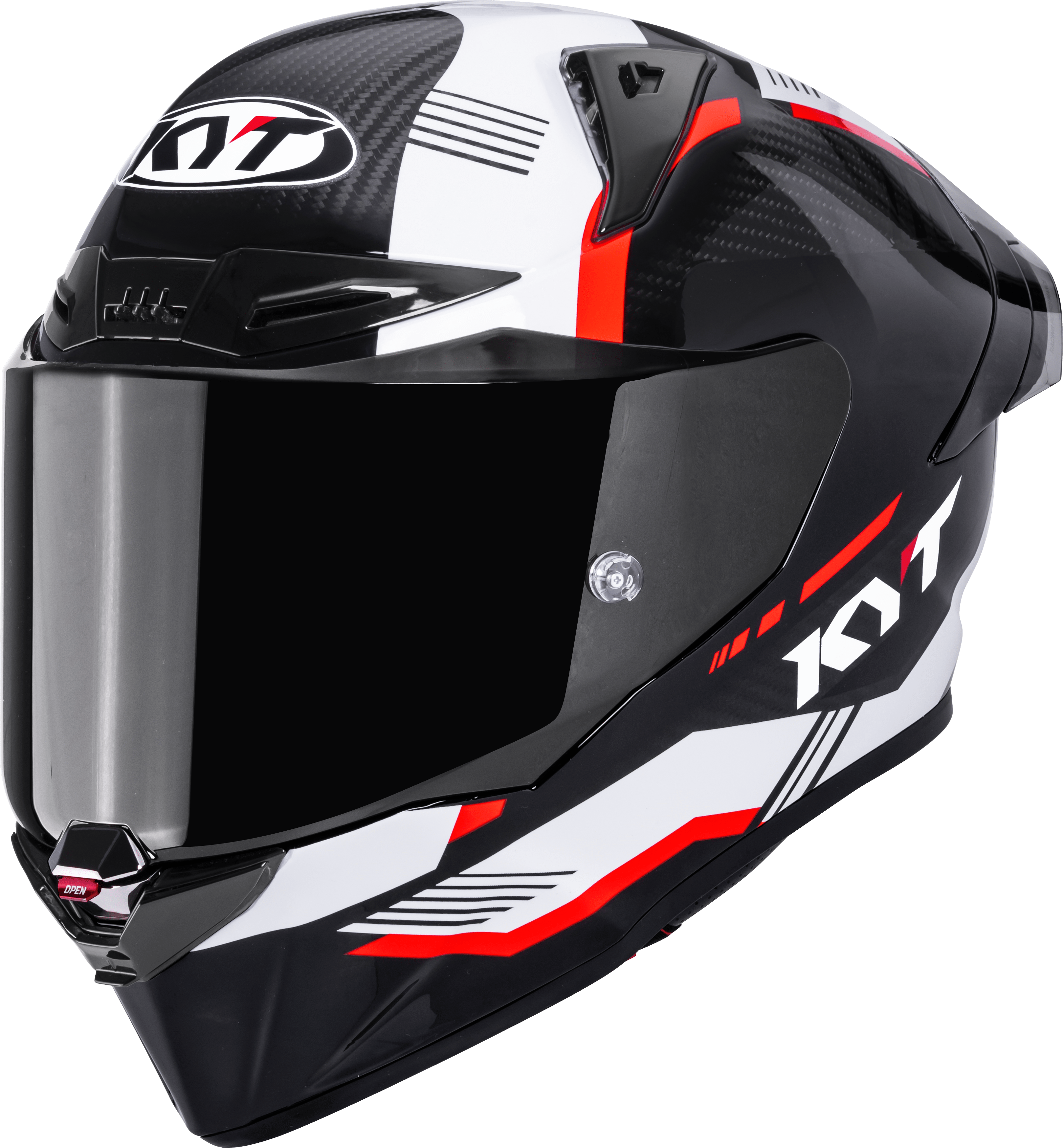 KYT R1R Casco Racing Carbon Zone Rosso Y6R10007 