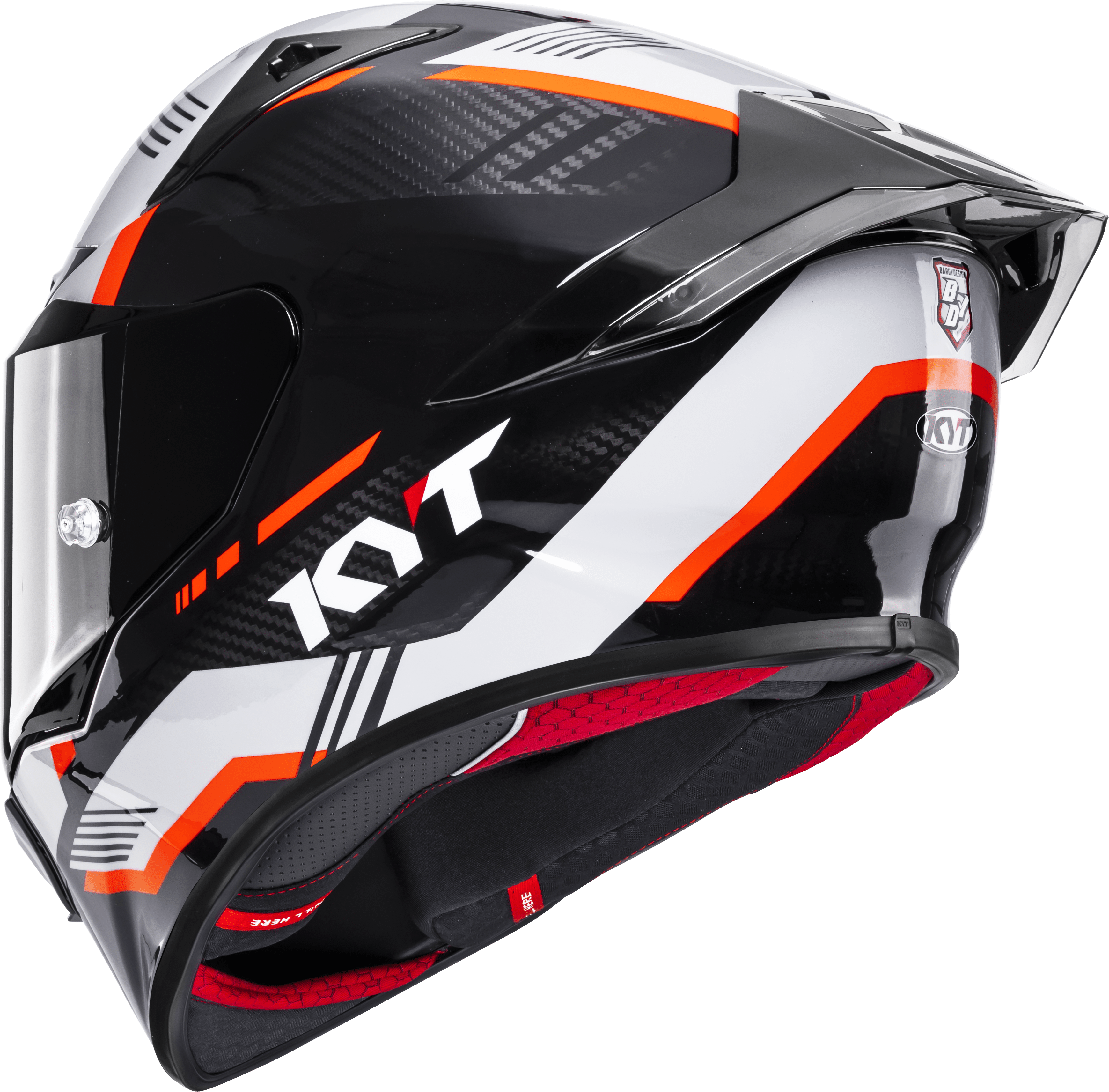 KYT R1R Casco Racing Carbon Zone Arancio Y6R10008 