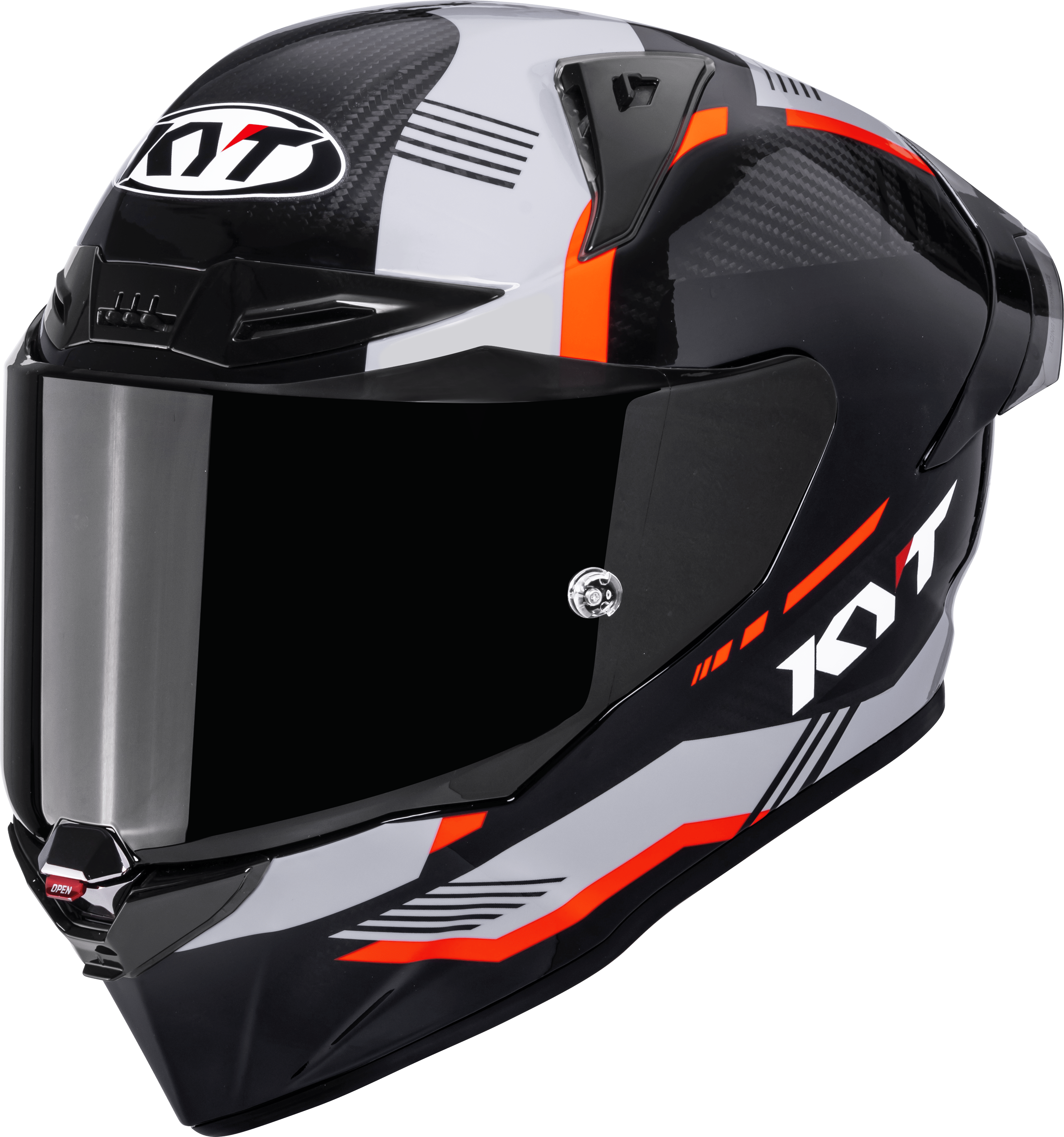 KYT R1R Casco Racing Carbon Zone Arancio Y6R10008 