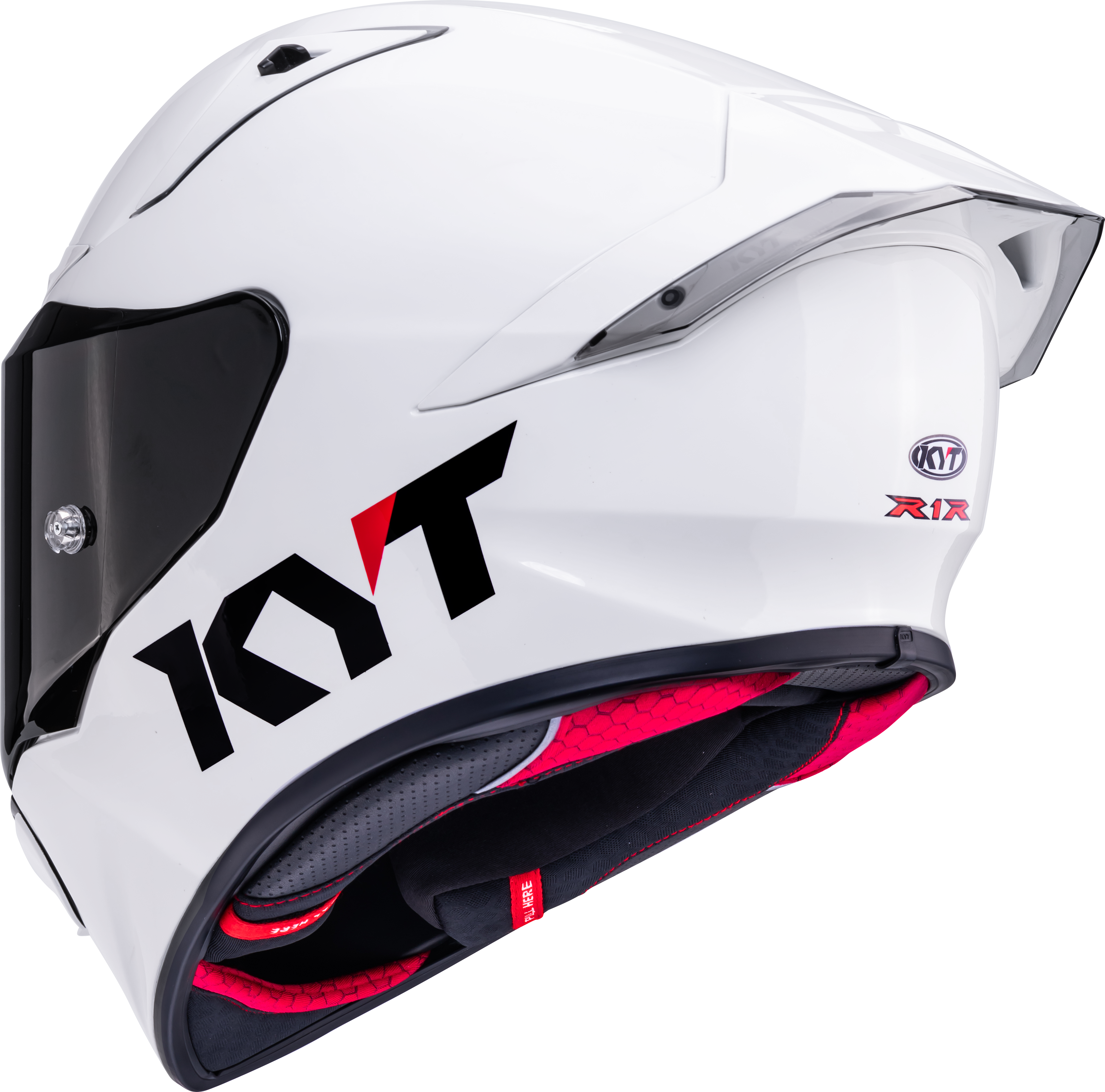 KYT R1R Casco da corsa Plain bianco lucido Y6R100W3 