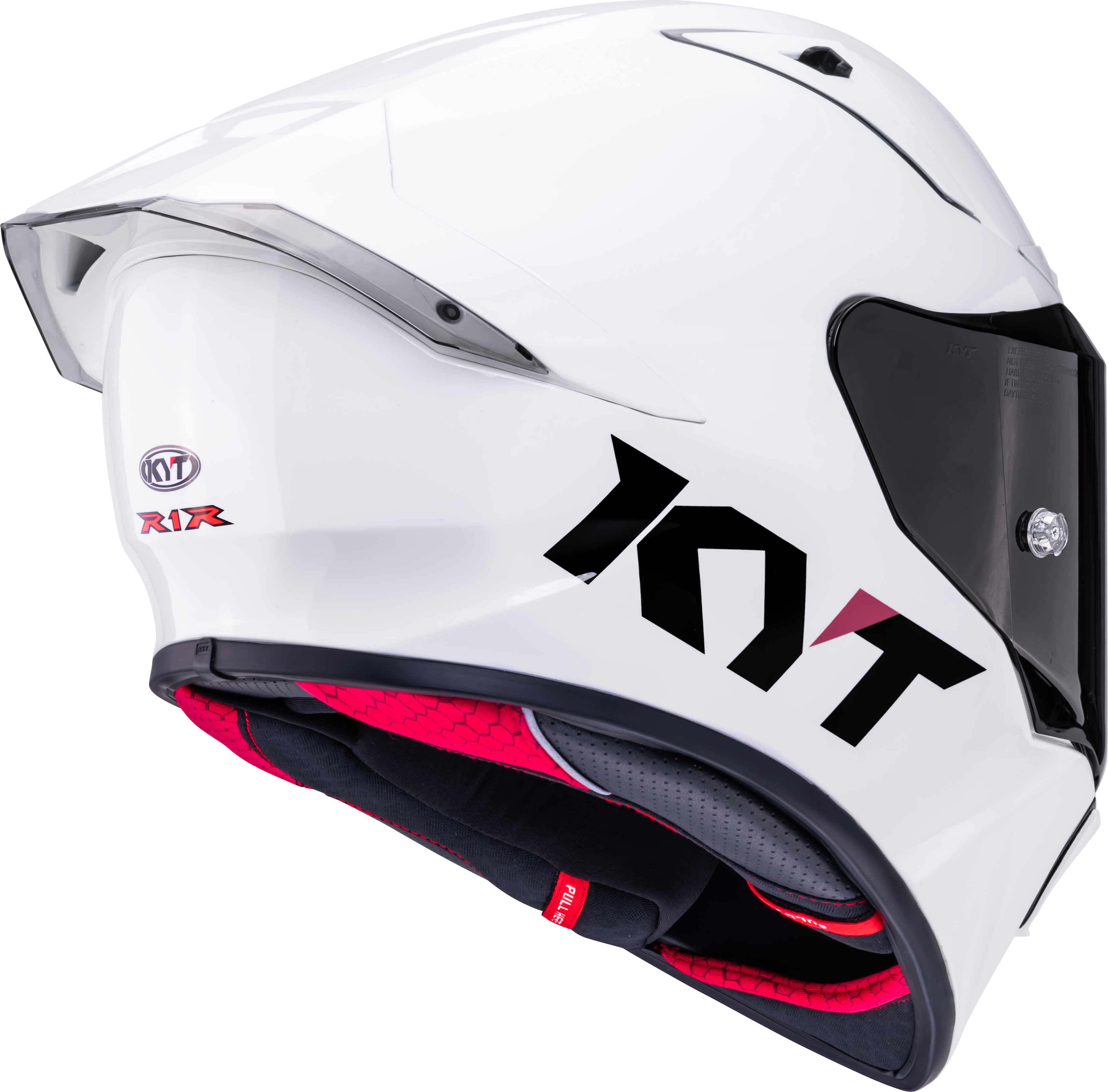 KYT R1R Casco da corsa Plain bianco lucido Y6R100W3 