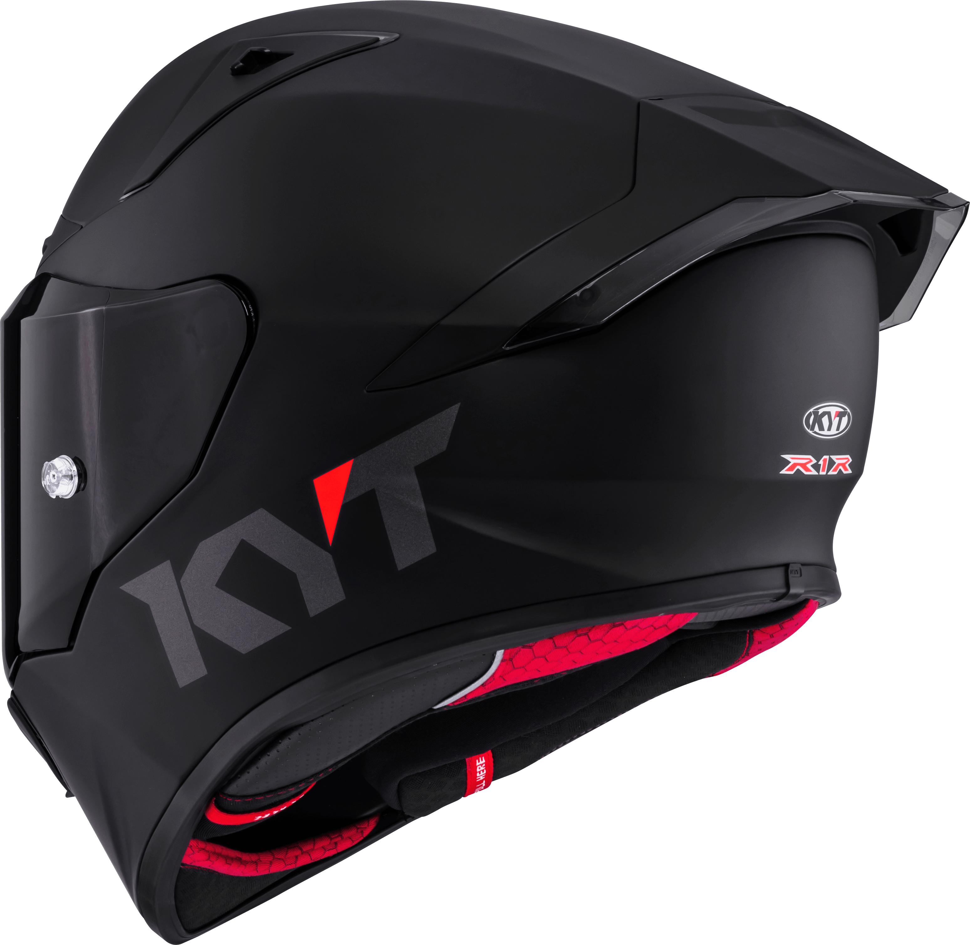 Casco da corsa KYT R1R Plain nero opaco Y6R100X6 