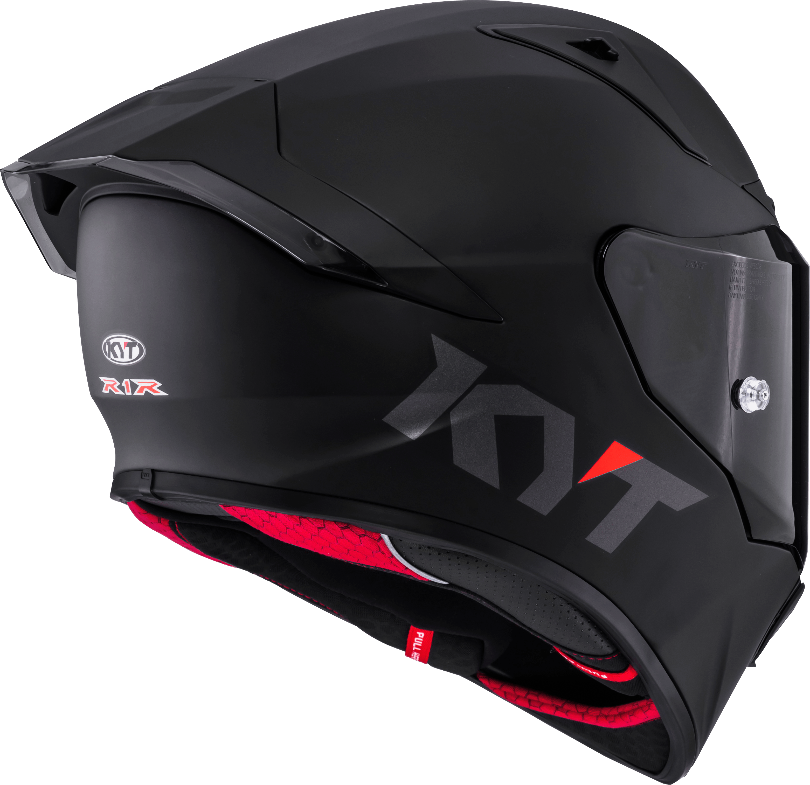 Casco da corsa KYT R1R Plain nero opaco Y6R100X6 