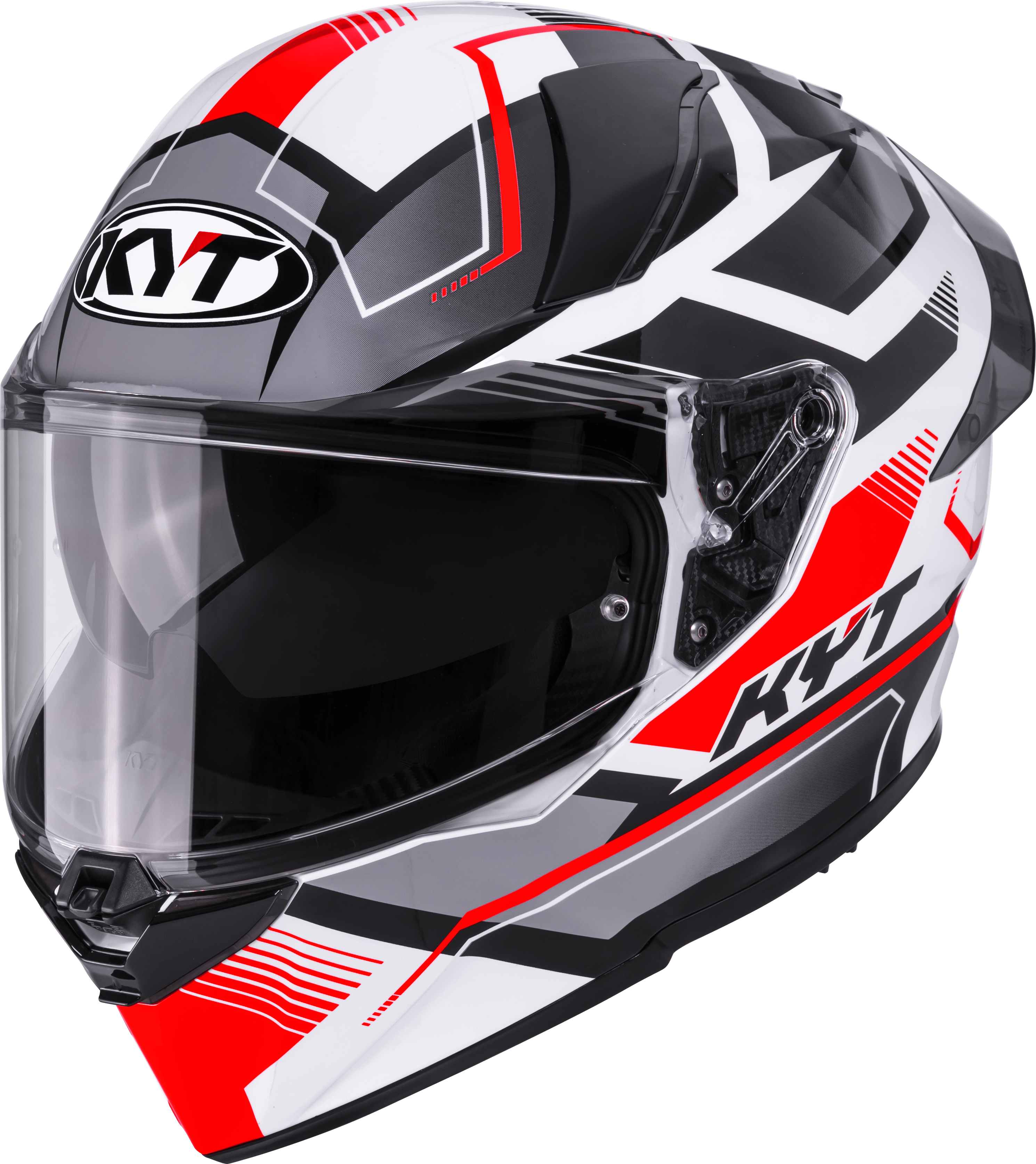 Casco KYT R2R Parsec Bianco/Rosso Y6R20022 