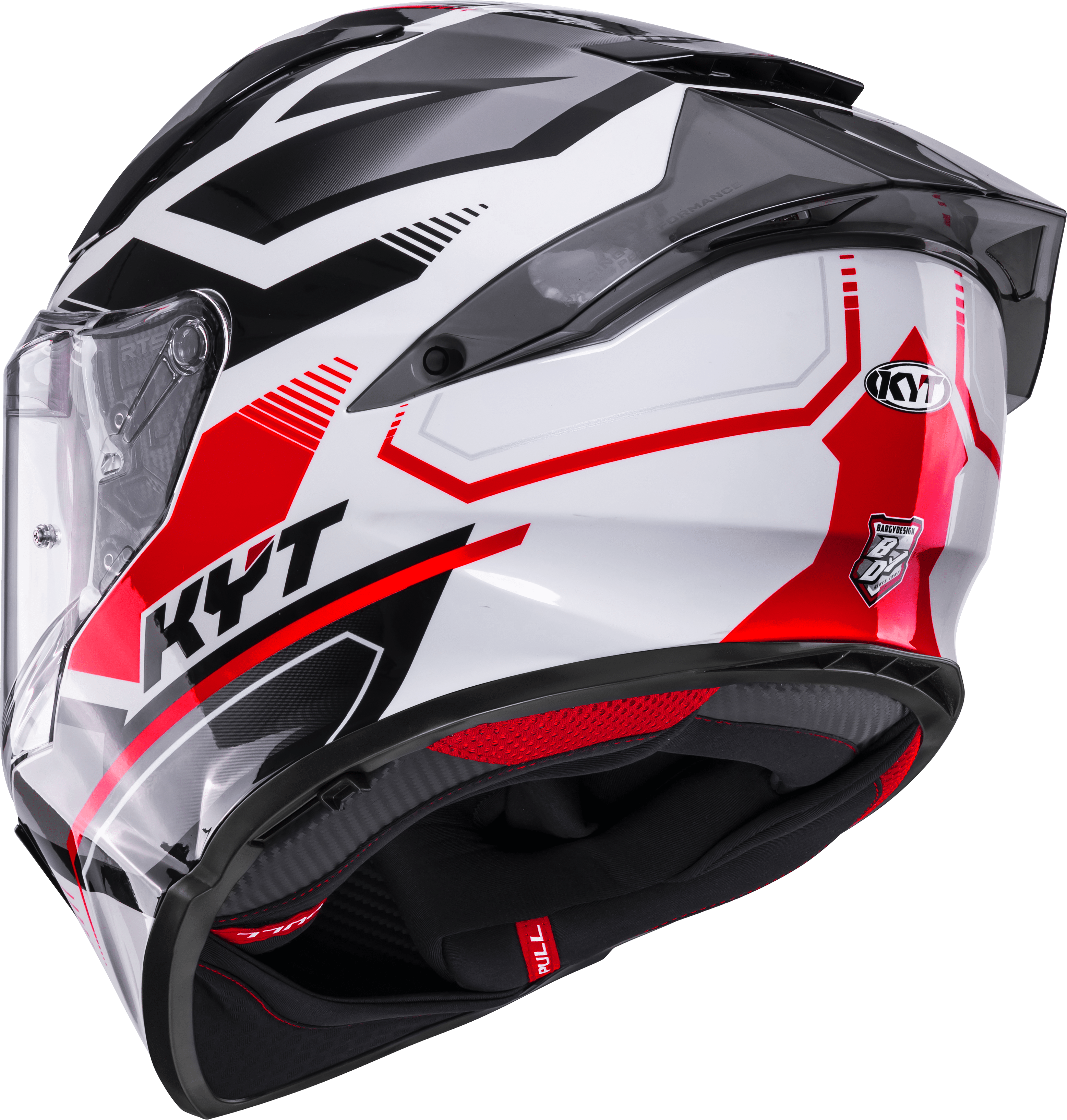 Casco KYT R2R Parsec Bianco/Rosso Y6R20022 