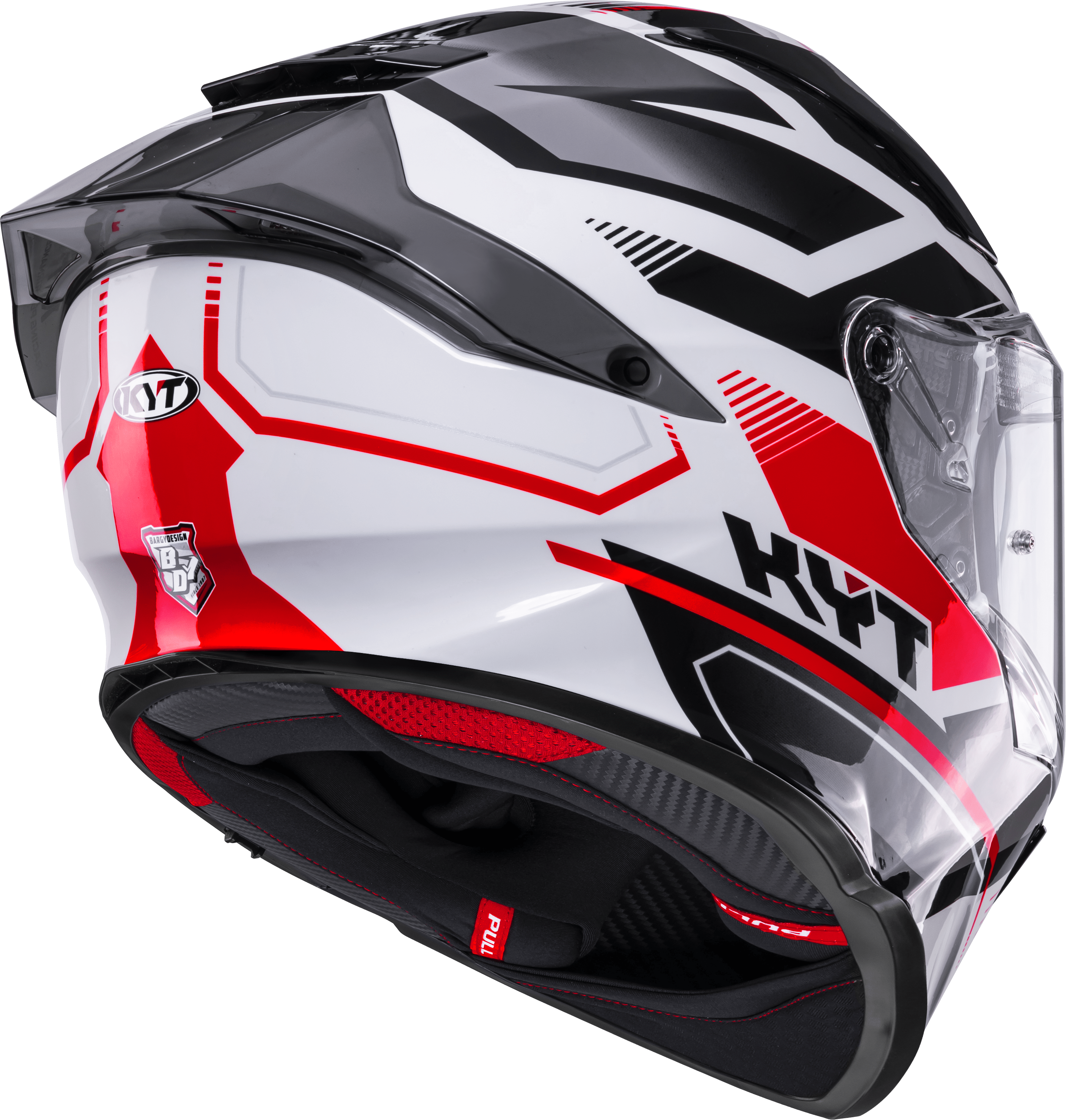 Casco KYT R2R Parsec Bianco/Rosso Y6R20022 