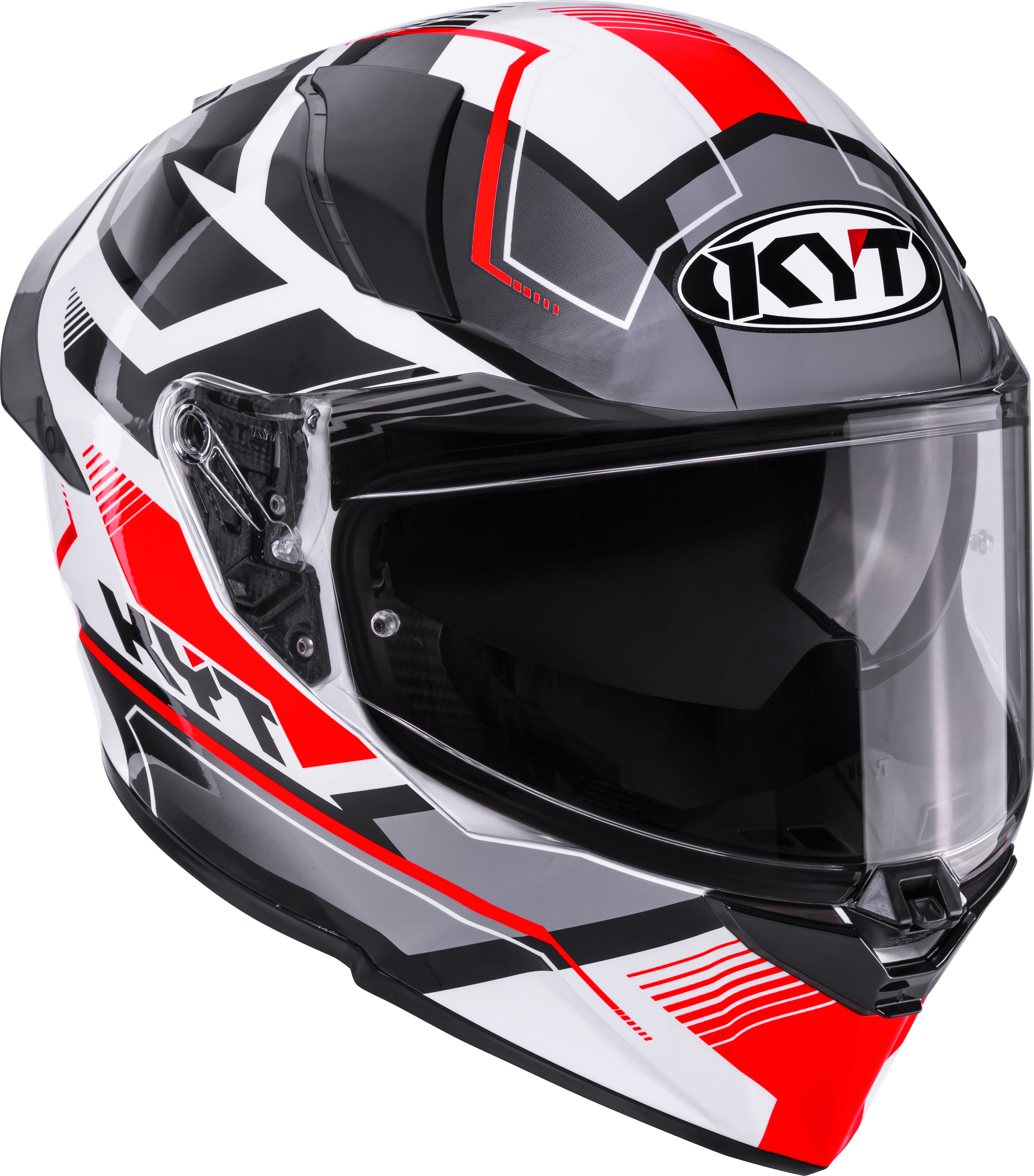 Casco KYT R2R Parsec Bianco/Rosso Y6R20022 