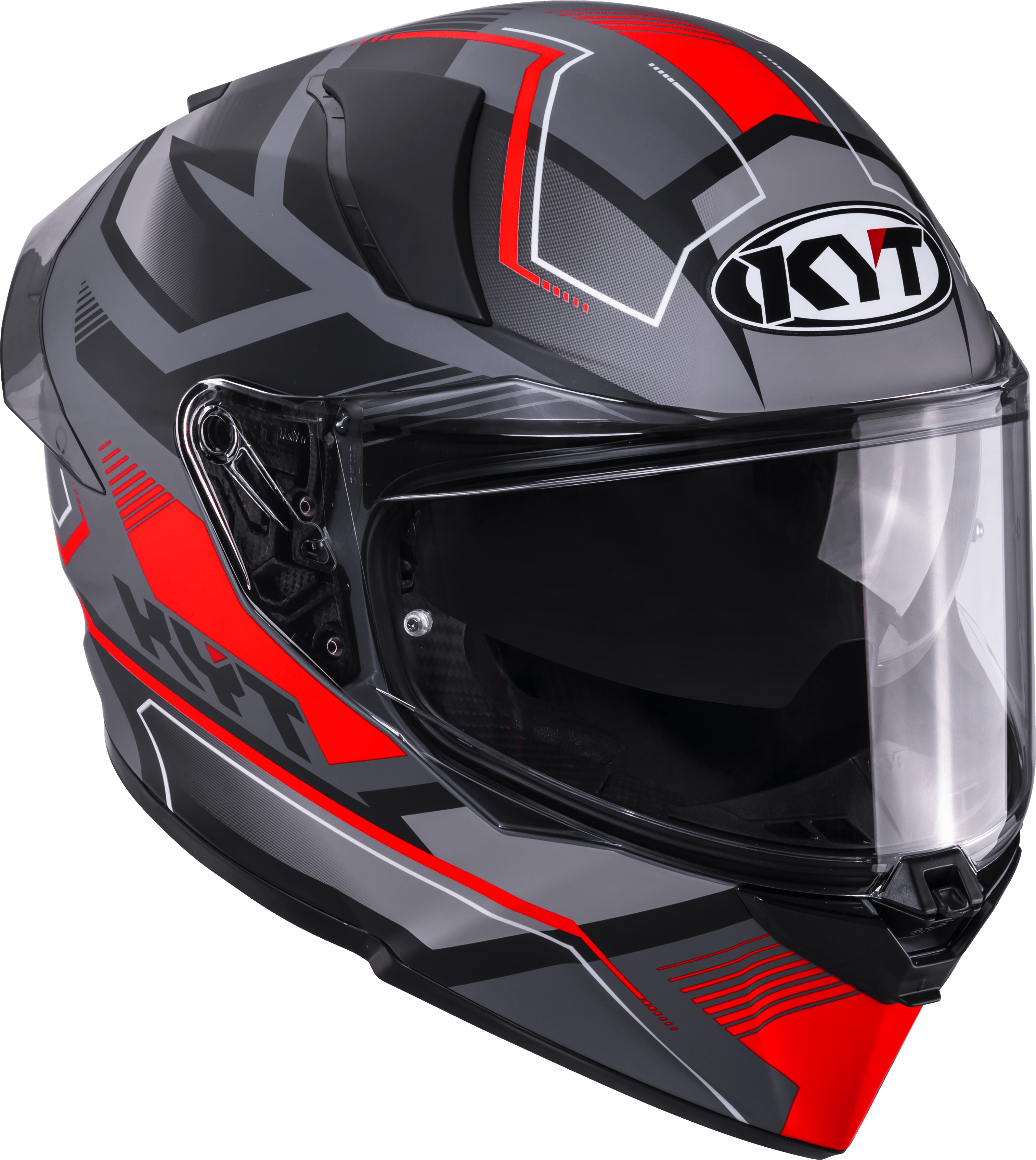 Casco KYT R2R Parsec Matt Grigio / Rosso Y6R20023 