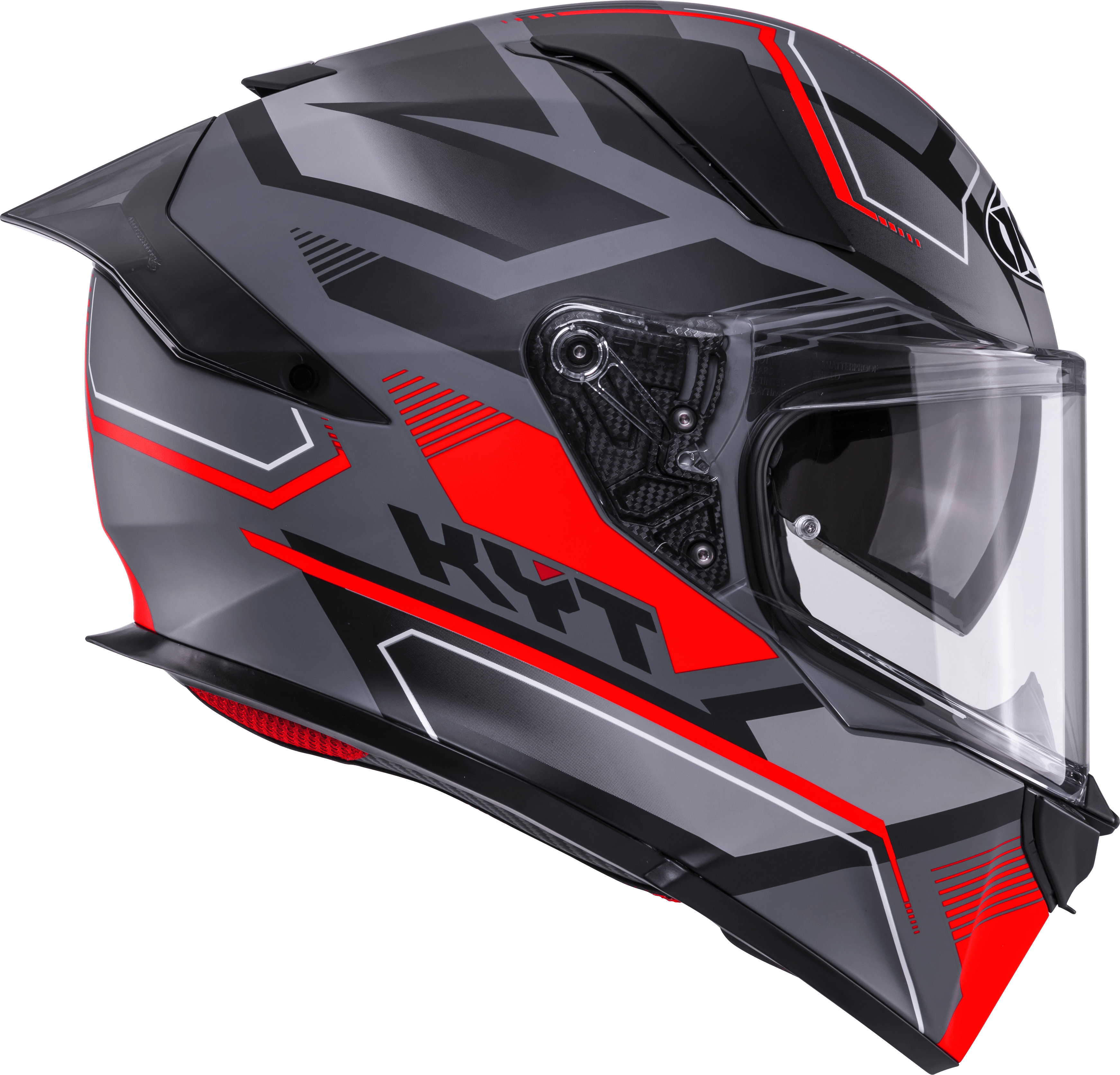 Casco KYT R2R Parsec Matt Grigio / Rosso Y6R20023 